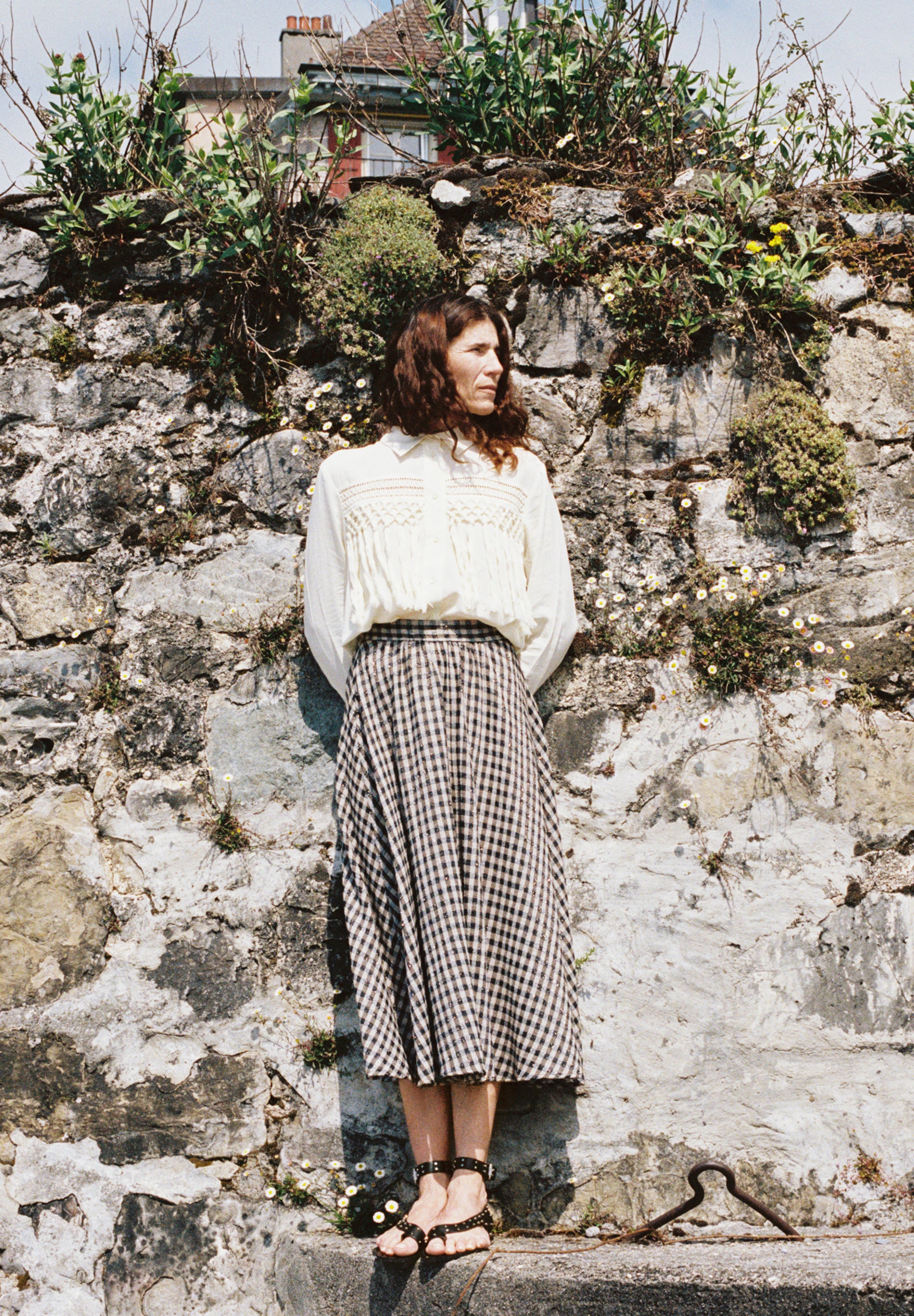 FALDA MIDI CUADROS