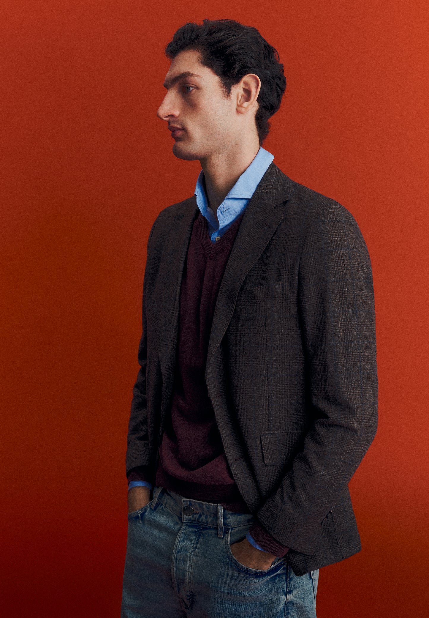 JERSEY PUNTO CUELLO PICO ALGODÓN