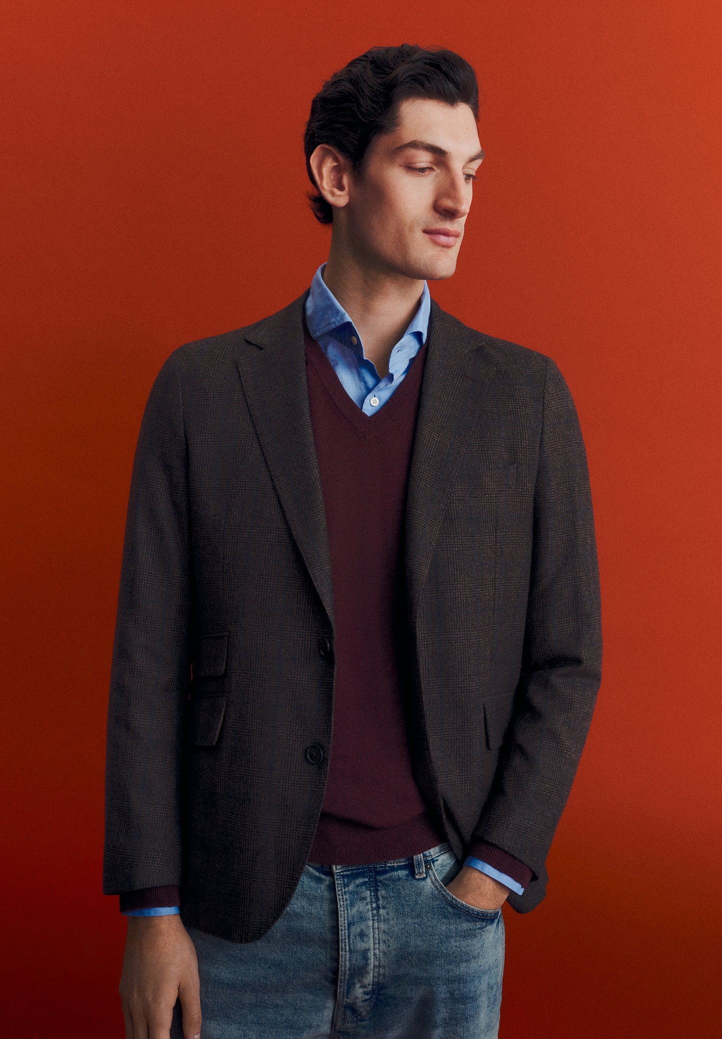 AMERICANA CUADROS LANA