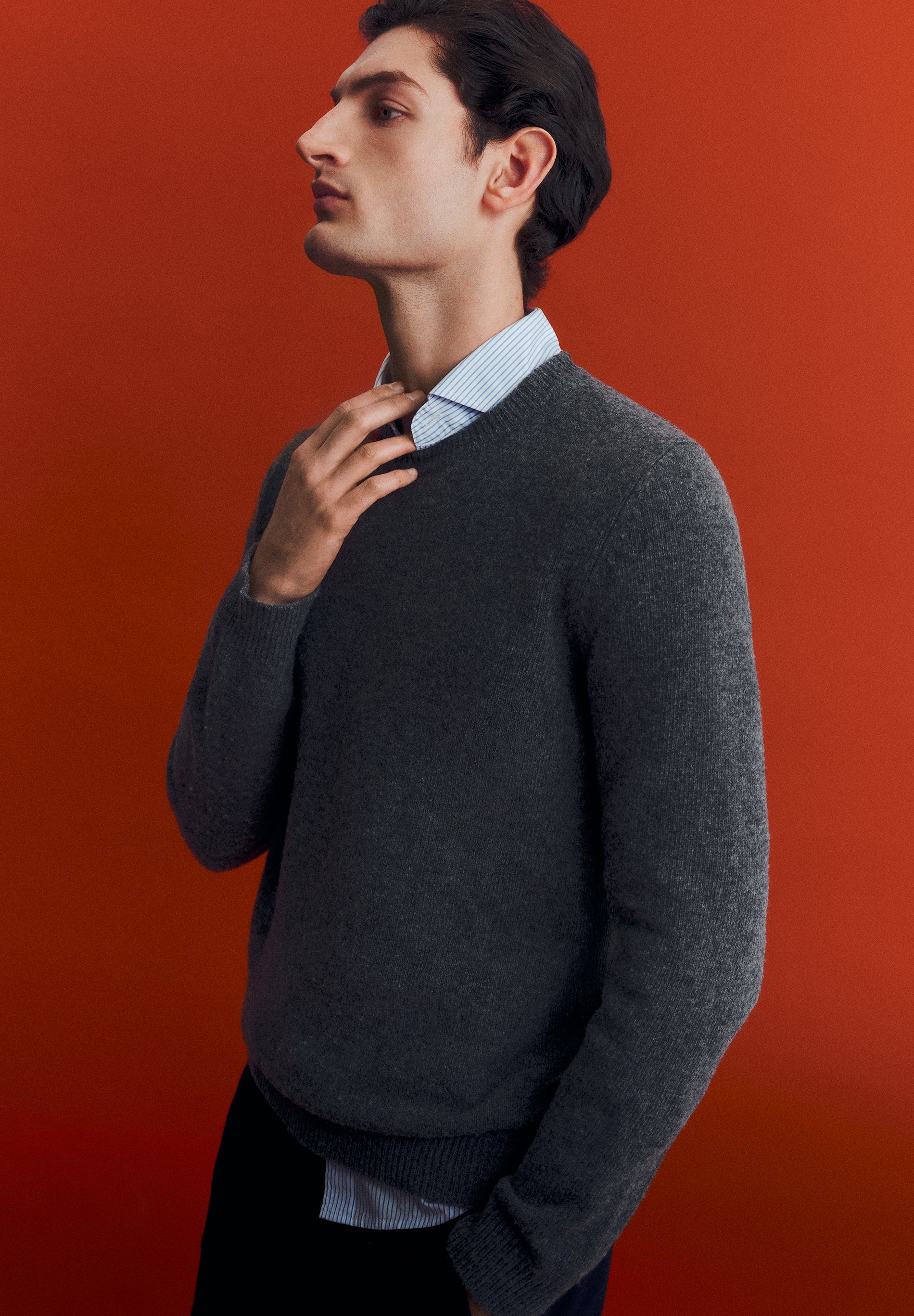 JERSEY CUELLO REDONDO MEZCLA LANA