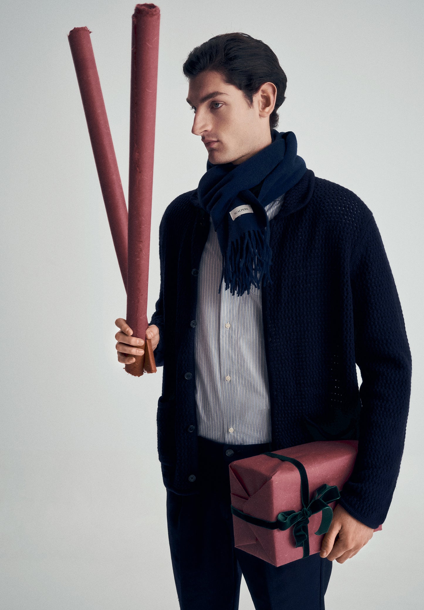 BUFANDA BÁSICA FLECOS LANA