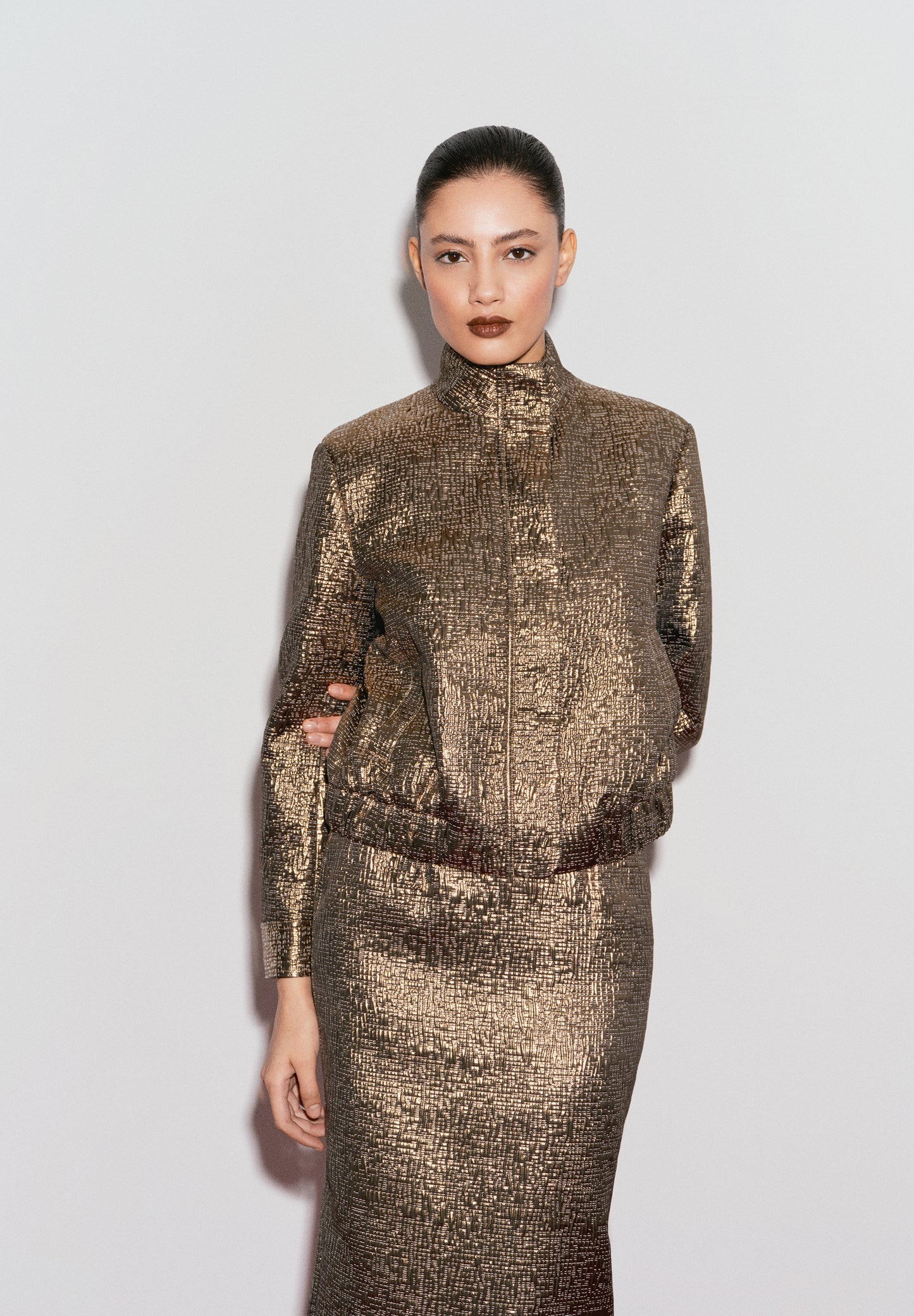 CHAQUETA BOMBER JACQUARD