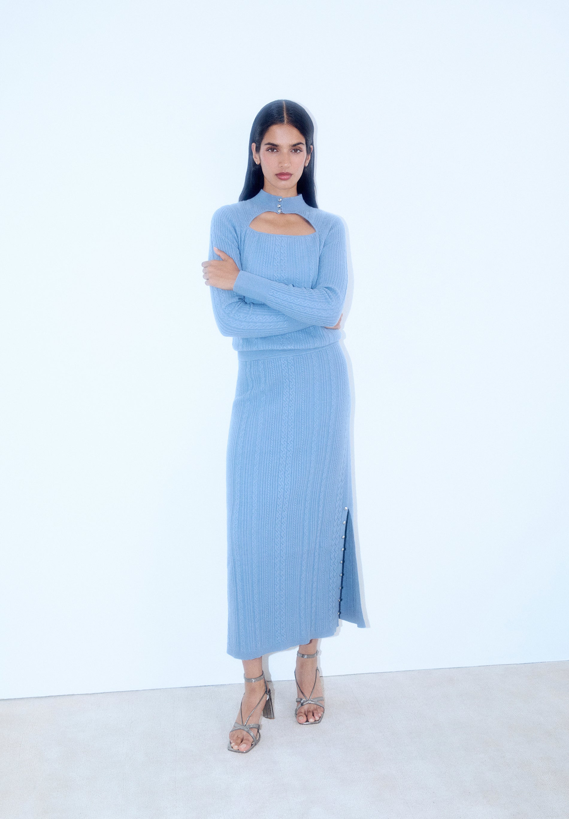 SCBUTBRAIDKNIT SKIRT