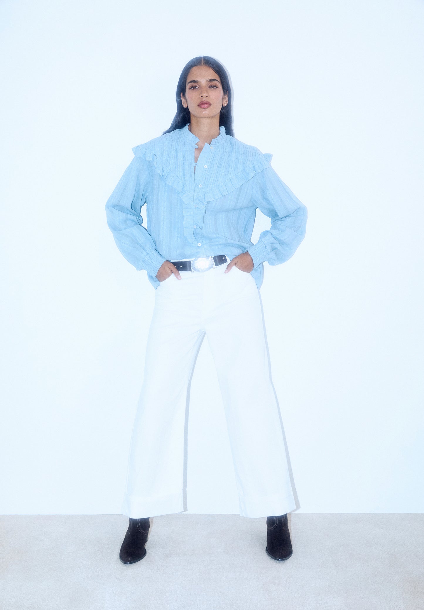 PANTALÓN DENIM CULOTTE