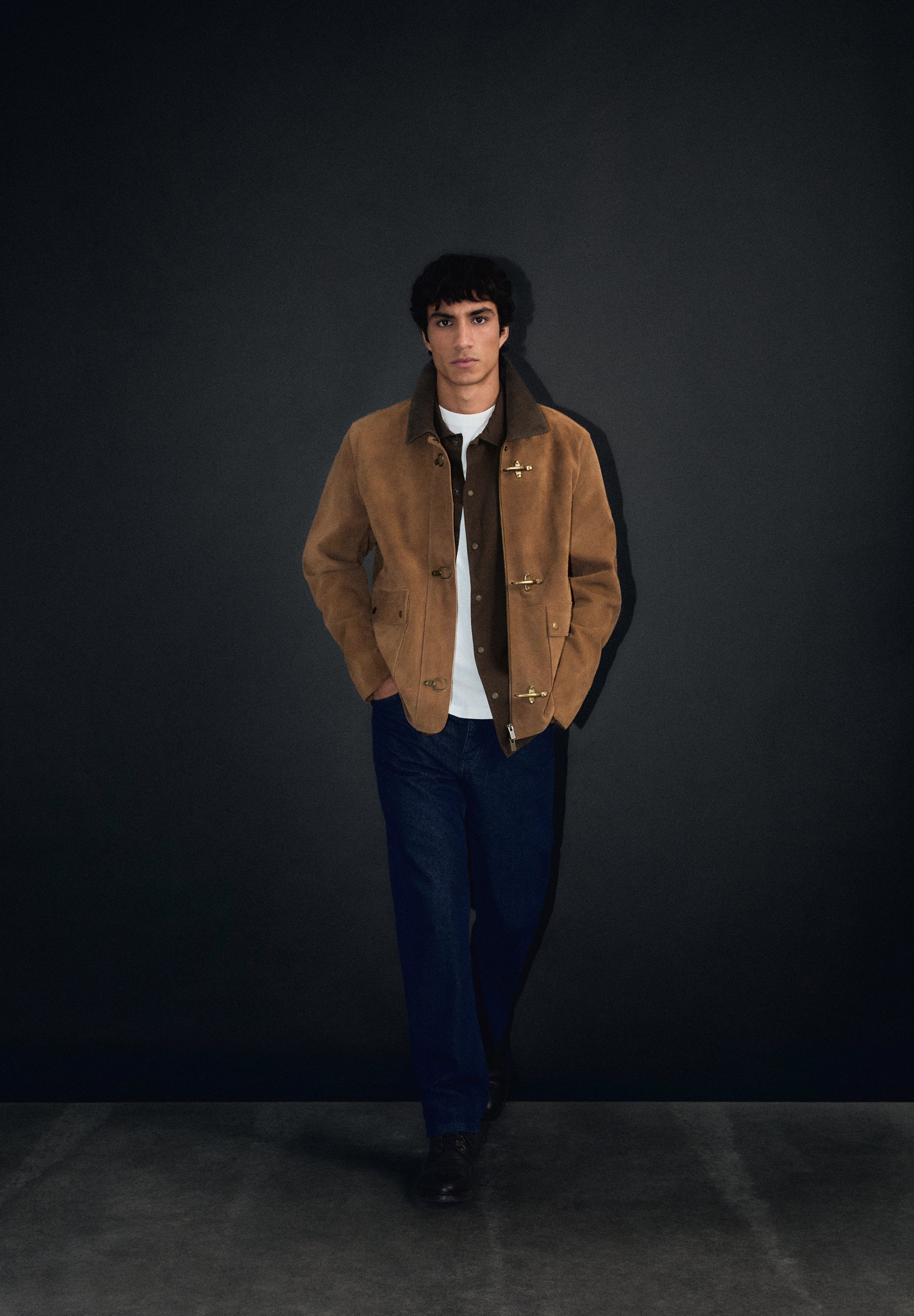 CHAQUETA PIEL CUELLO PANA
