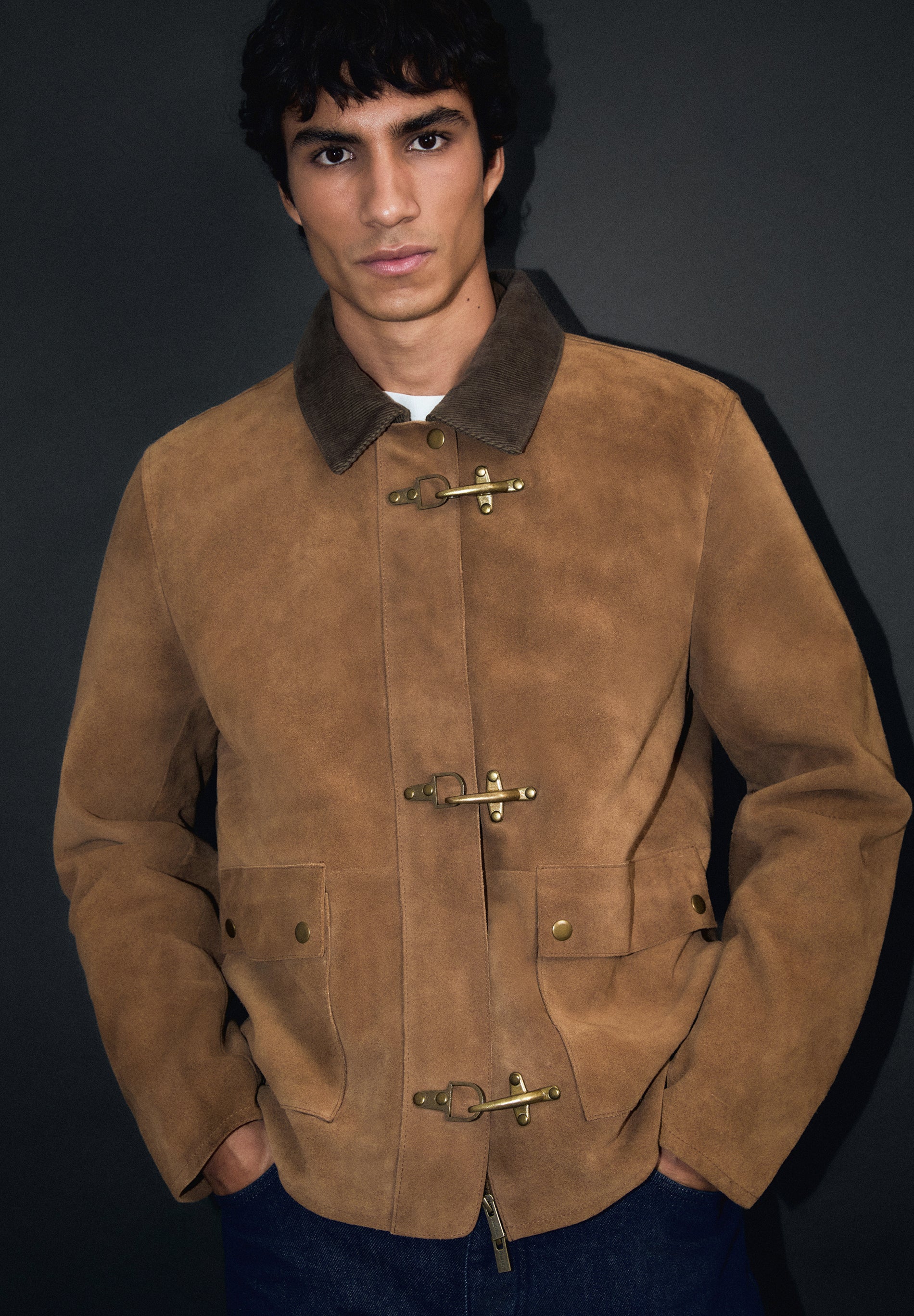 CHAQUETA PIEL CUELLO PANA