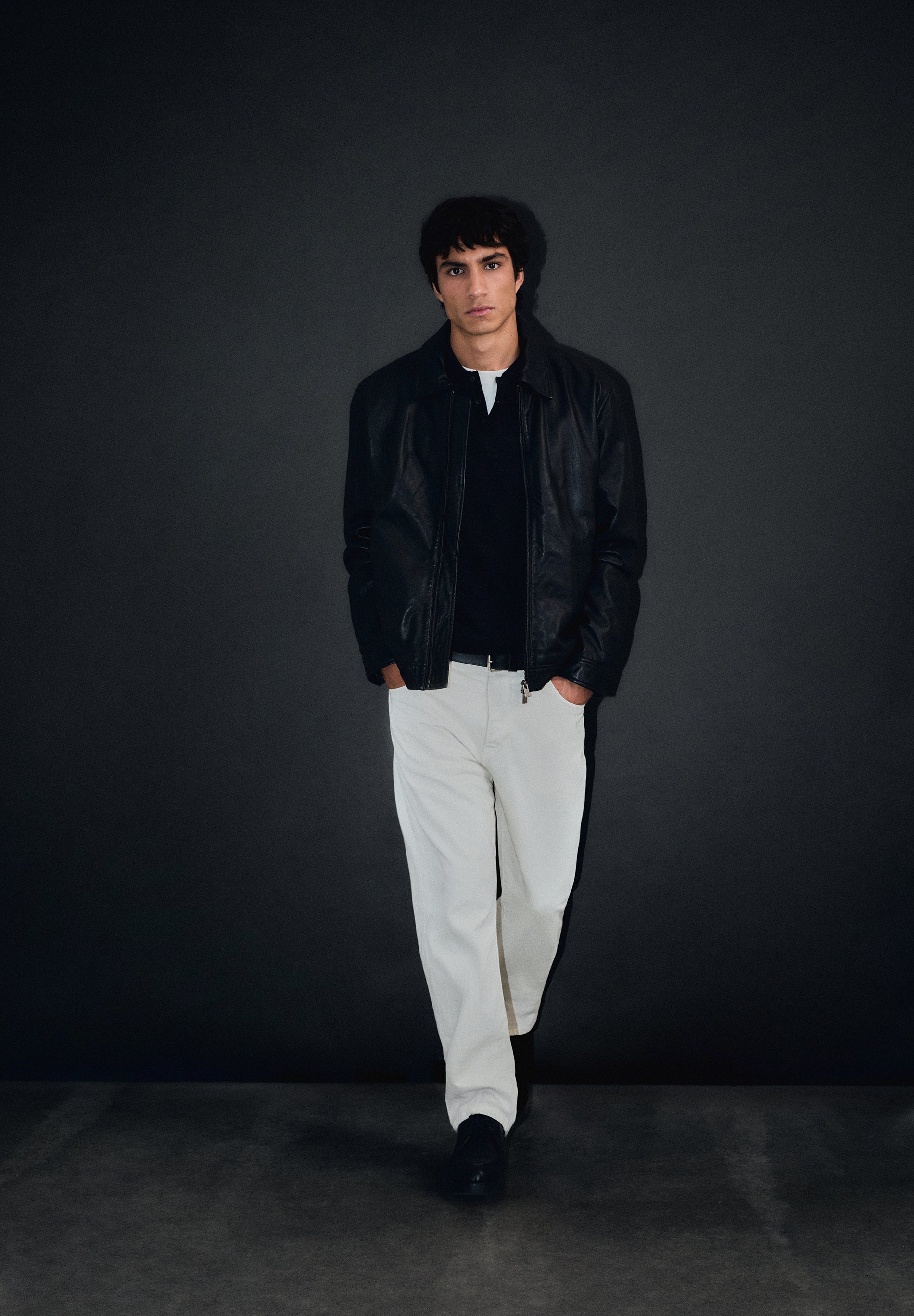CHAQUETA PIEL CUELLO CAMISA
