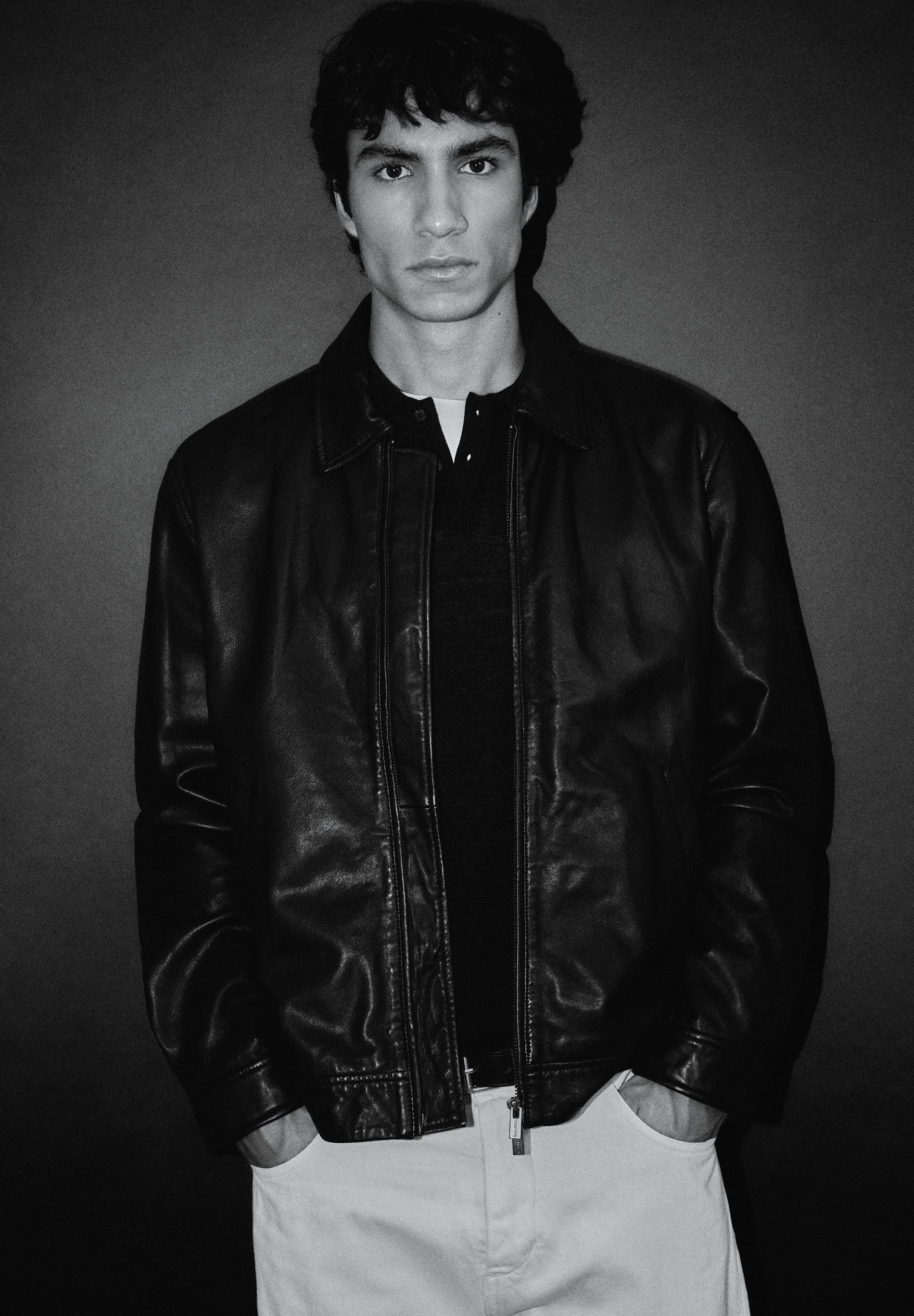 CHAQUETA PIEL CUELLO CAMISA