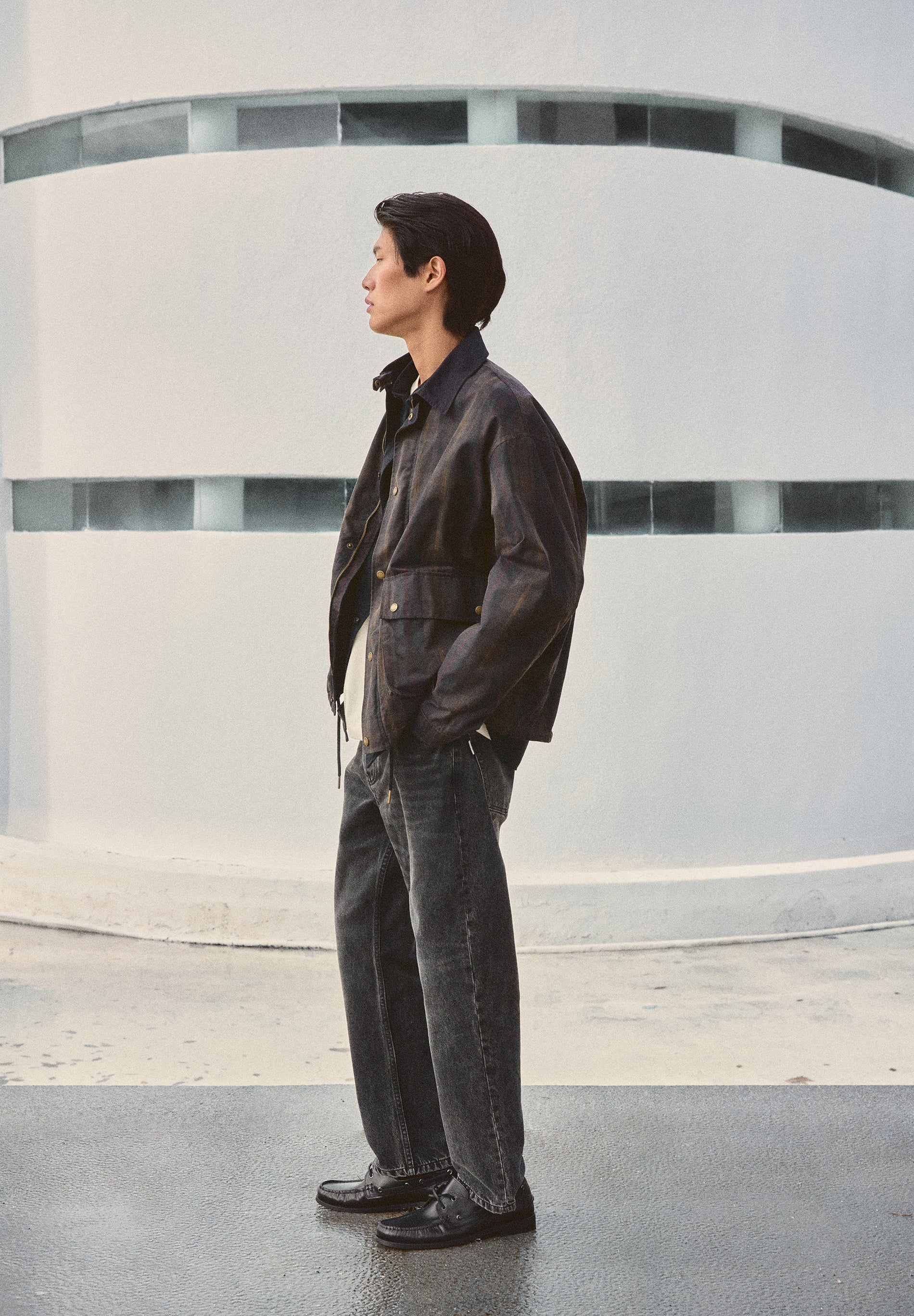 CHAQUETA ENCERADA CUADROS