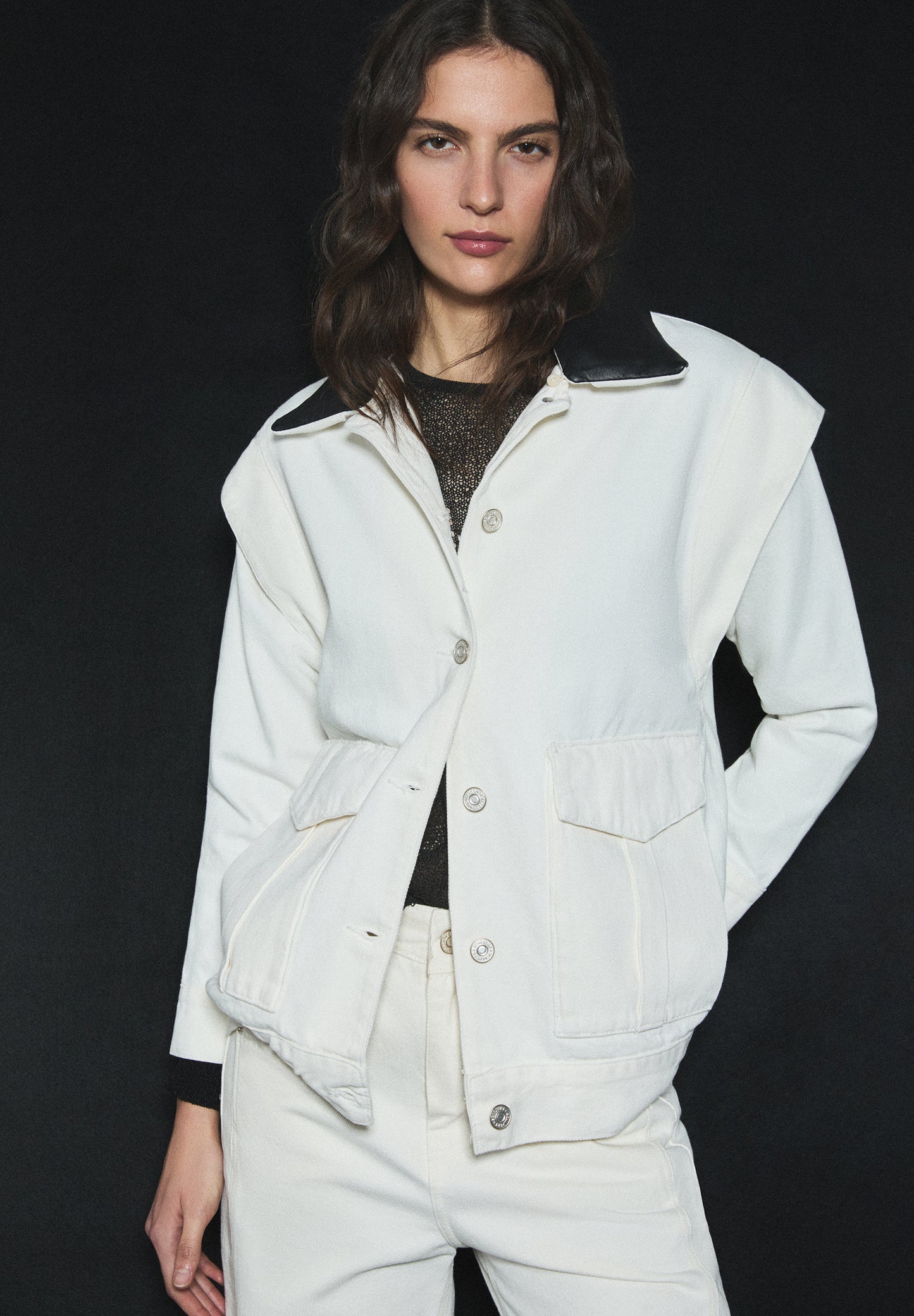 CHAQUETA DENIM CONTRASTE