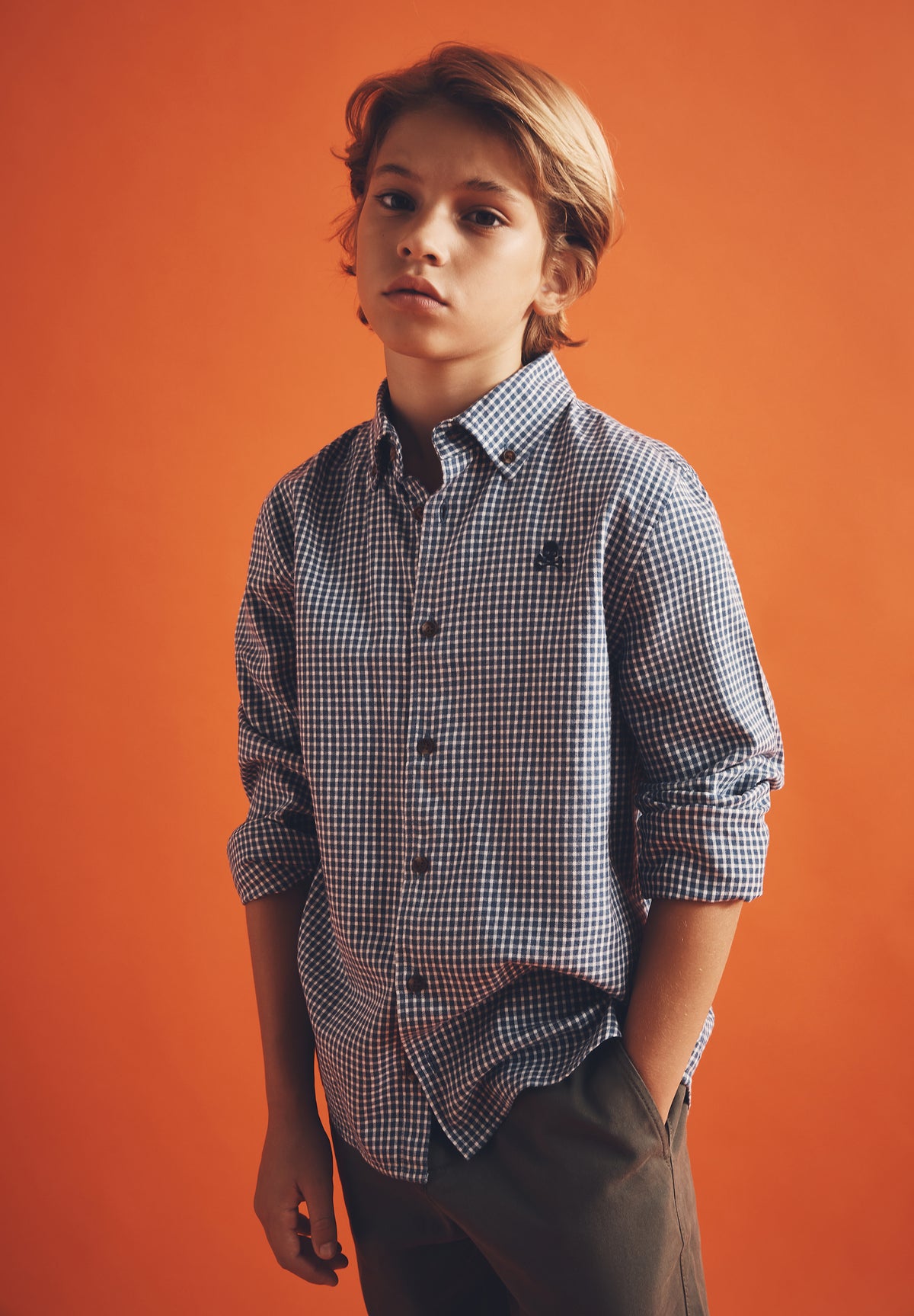 CAMISA CUADROS CUELLO BOTONES