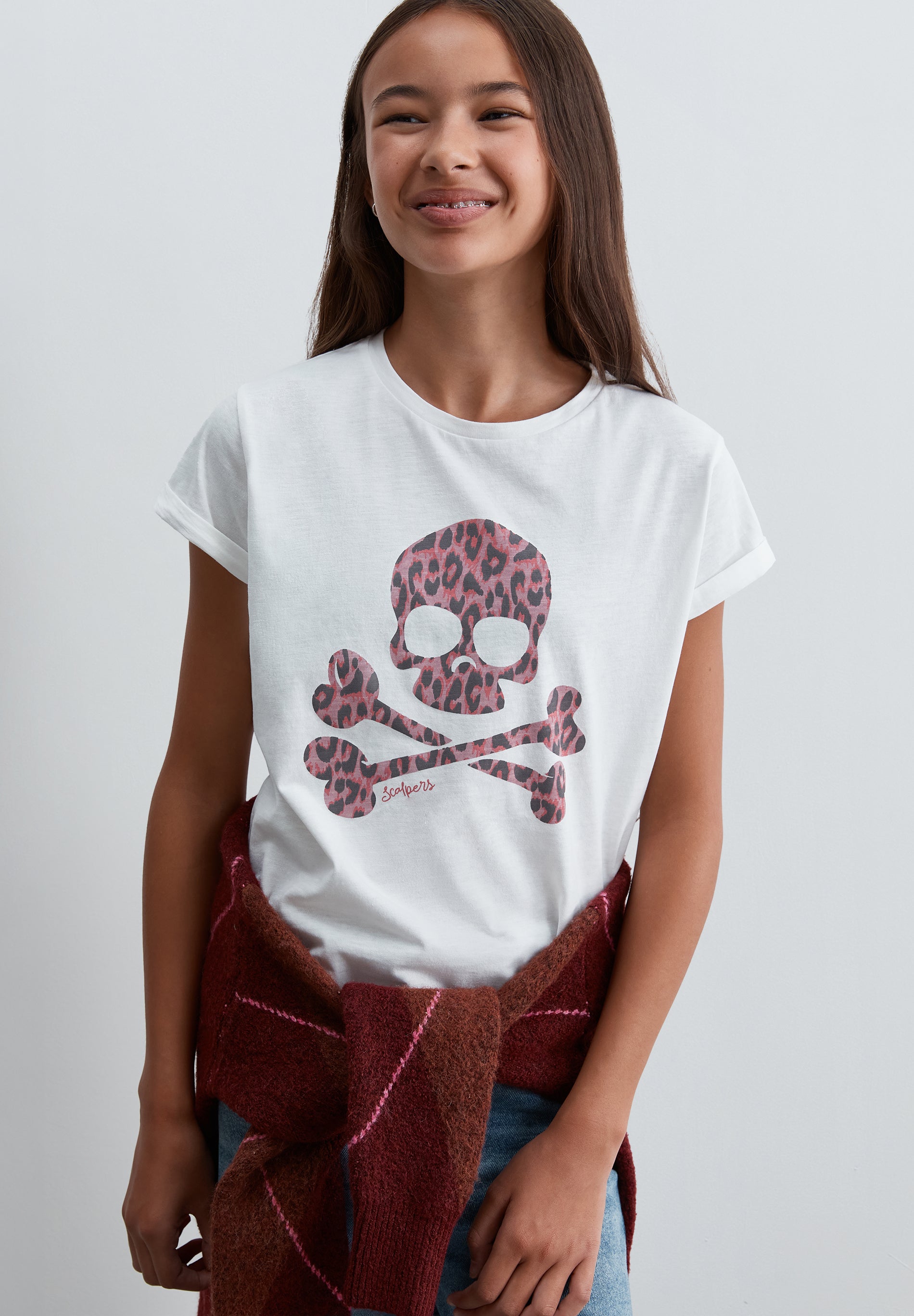 CAMISETA CALAVERA ANIMAL PRINT