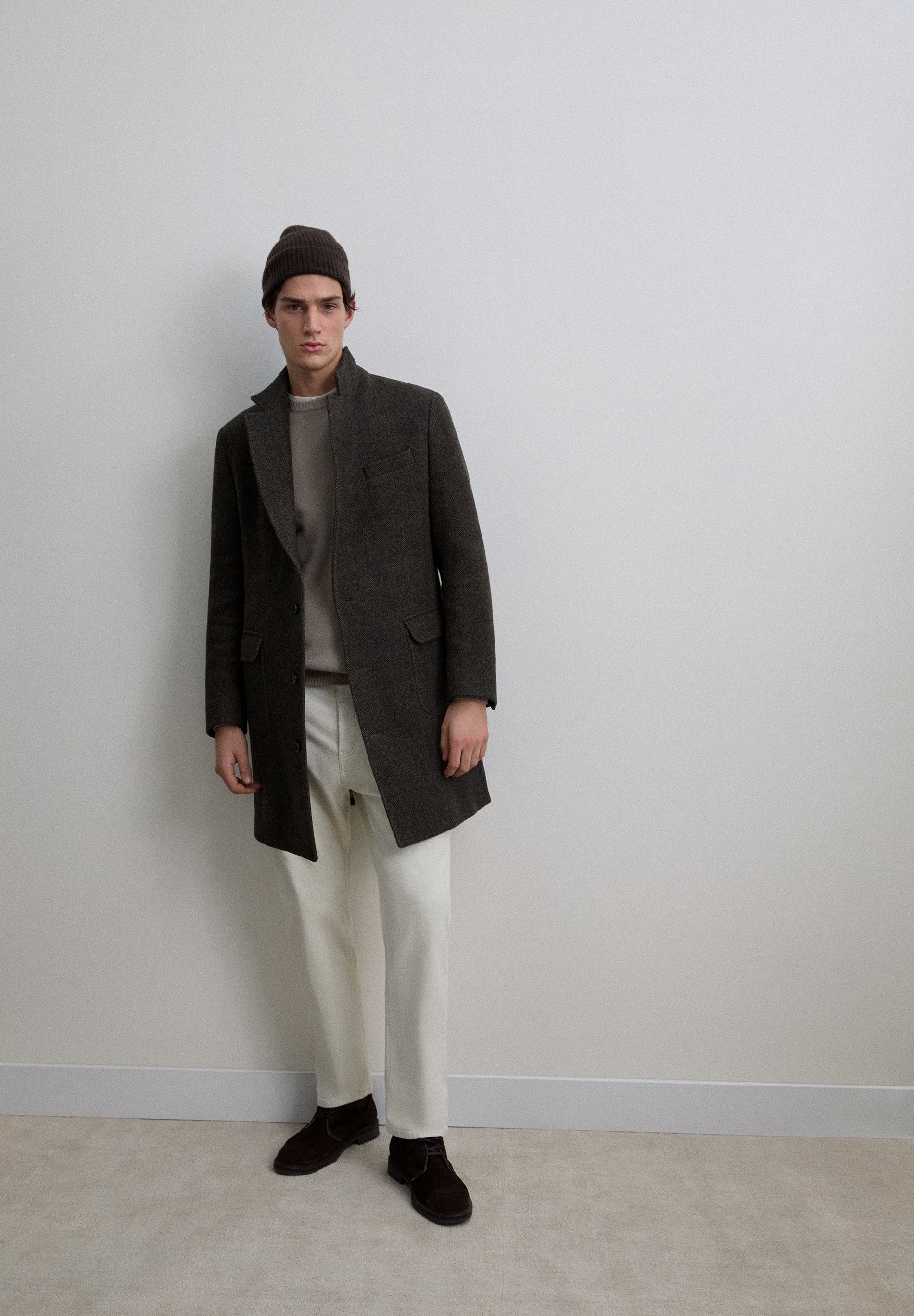 ABRIGO ESPIGA DE LANA