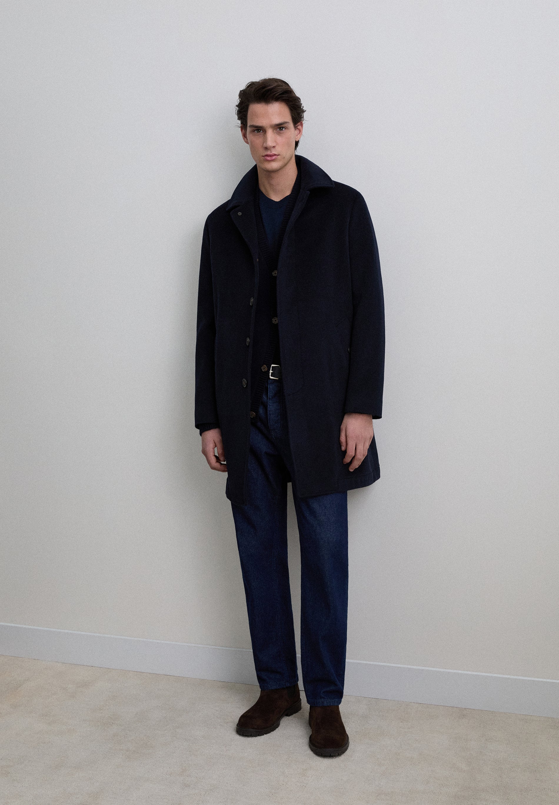 ABRIGO LARGO MEZCLA LANA