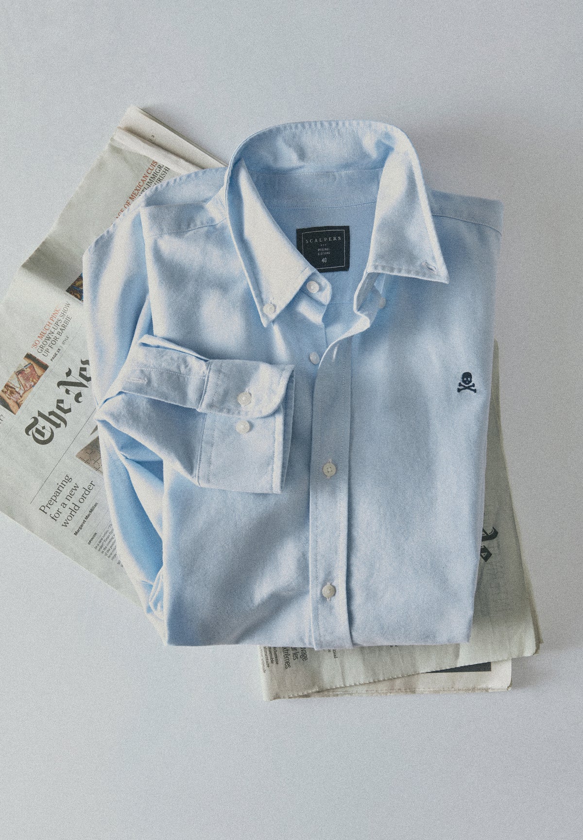 CAMISA OXFORD CALAVERA CONTRASTE