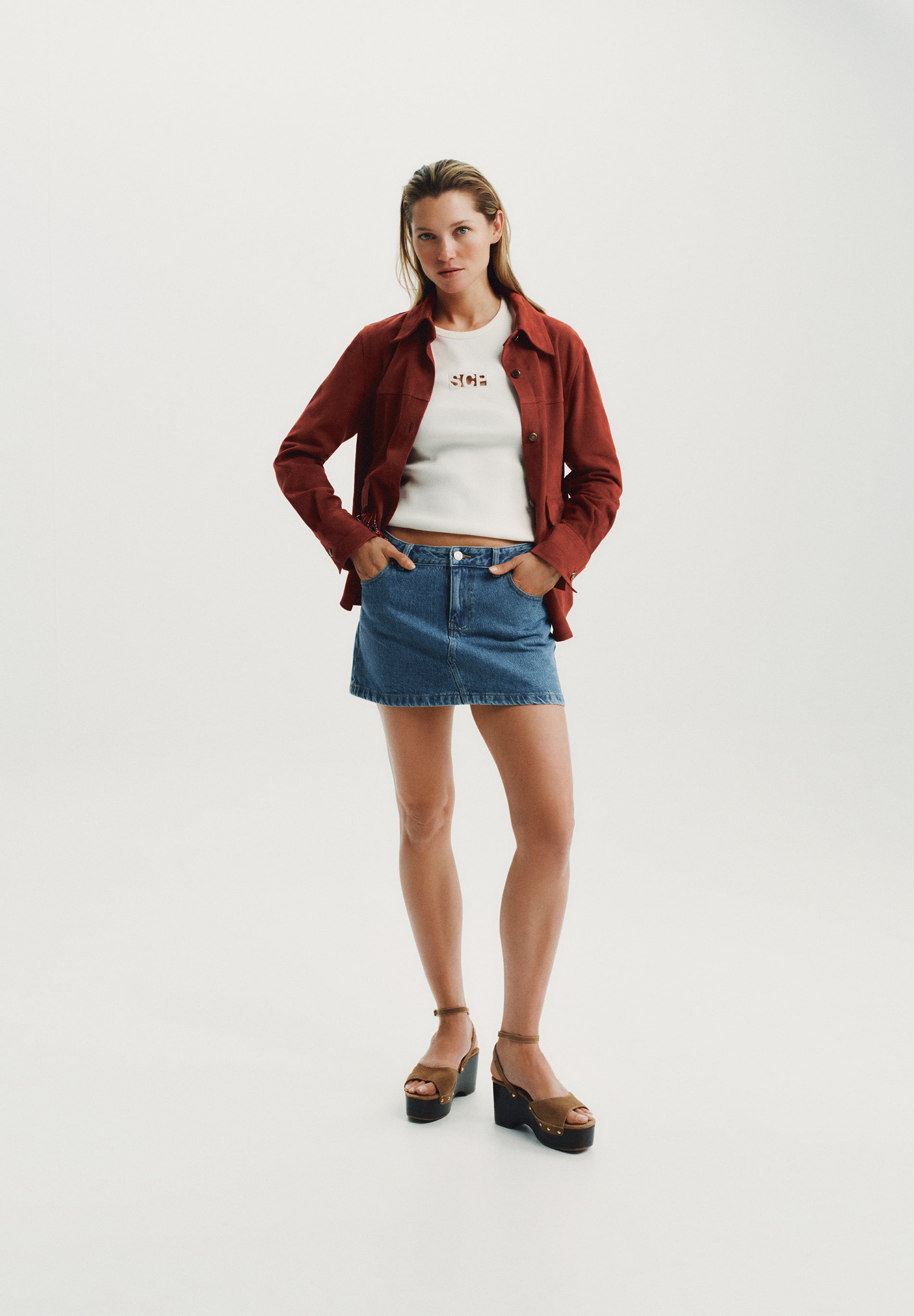 MINI FALDA DENIM