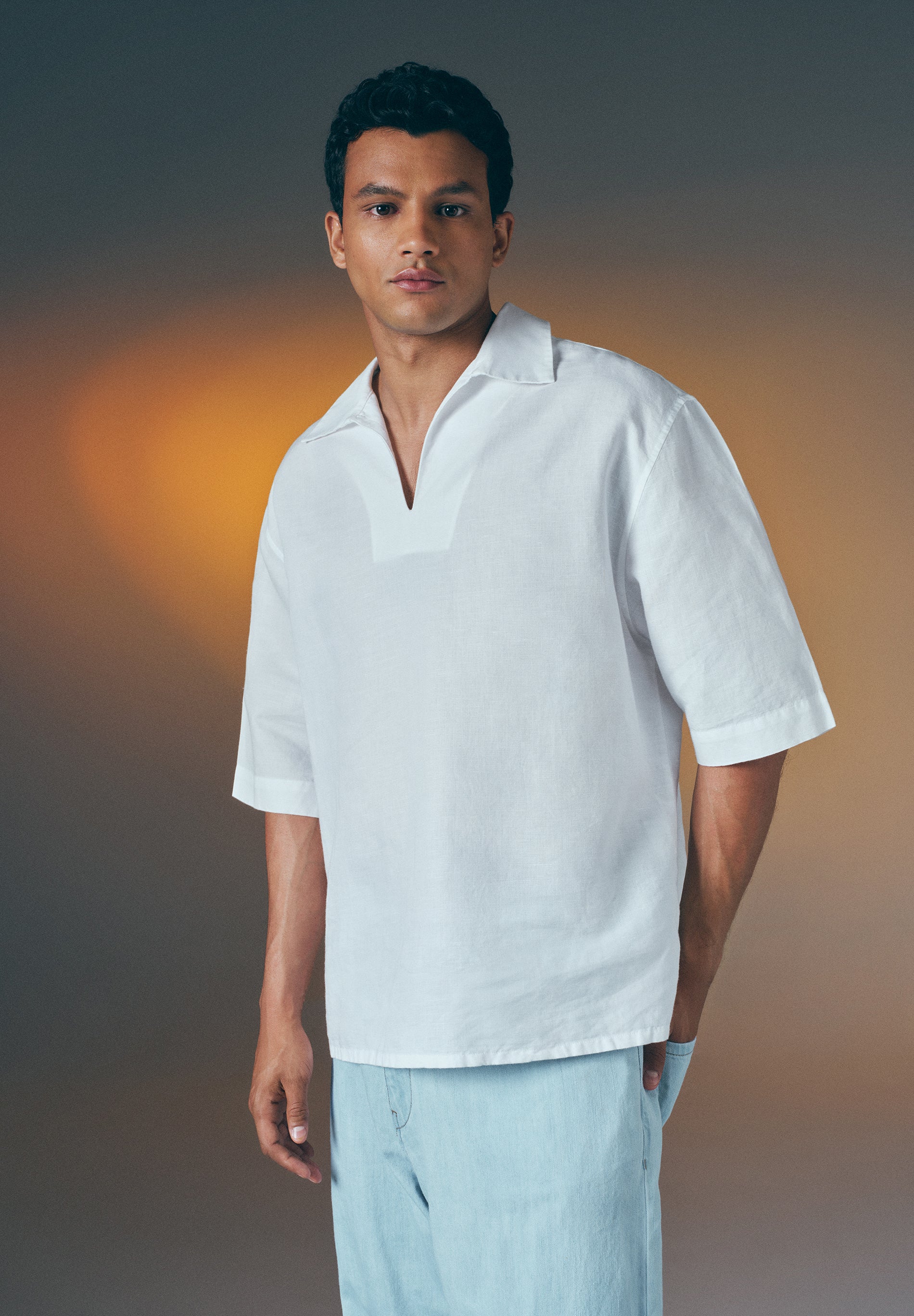 CAMISA POLO ALGODÓN Y LINO