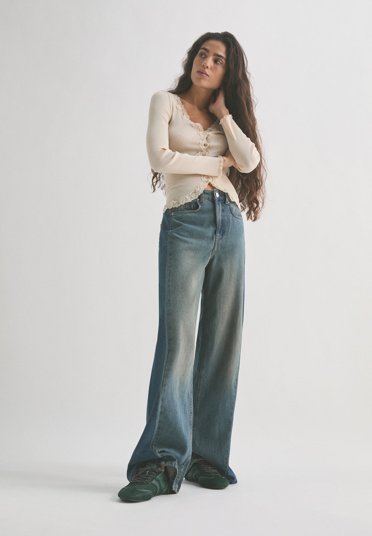 JEANS BICOLOR MAXI