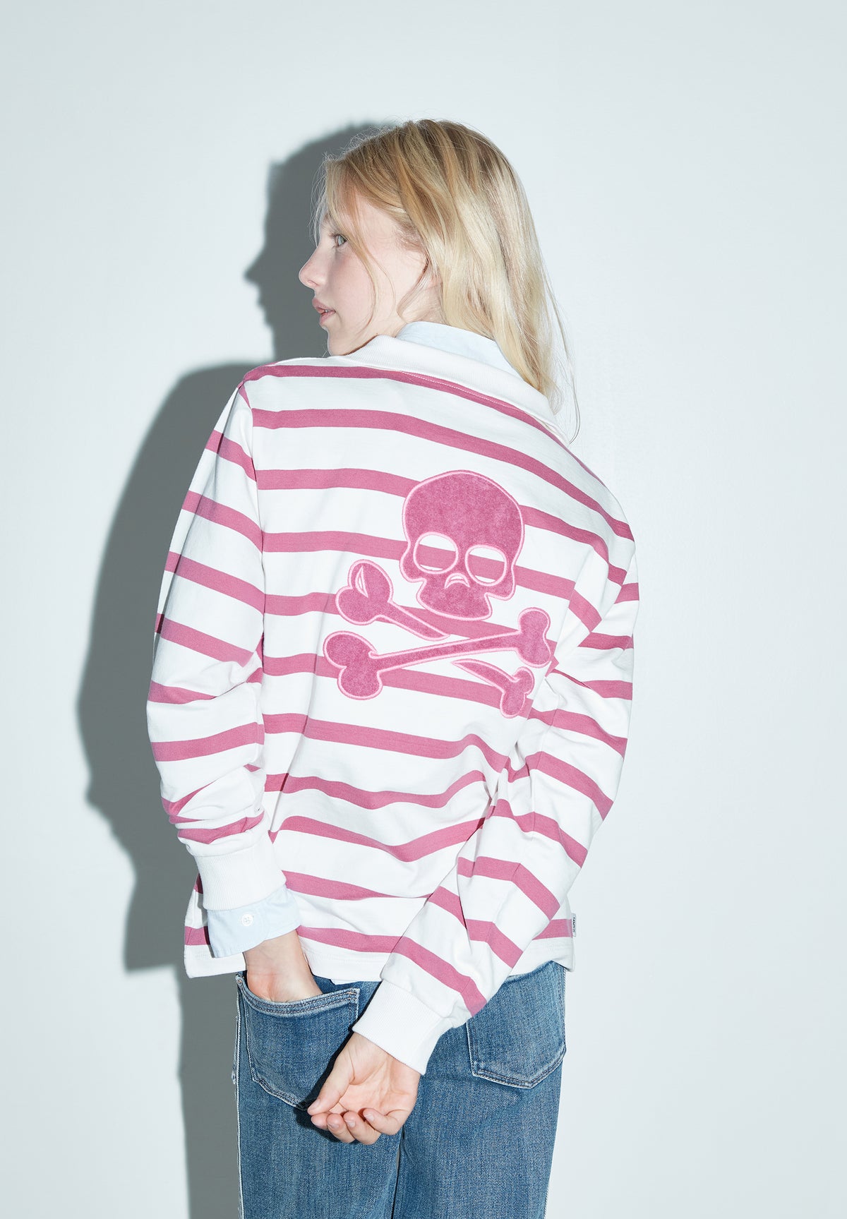 SUDADERA HALF-ZIP RAYAS