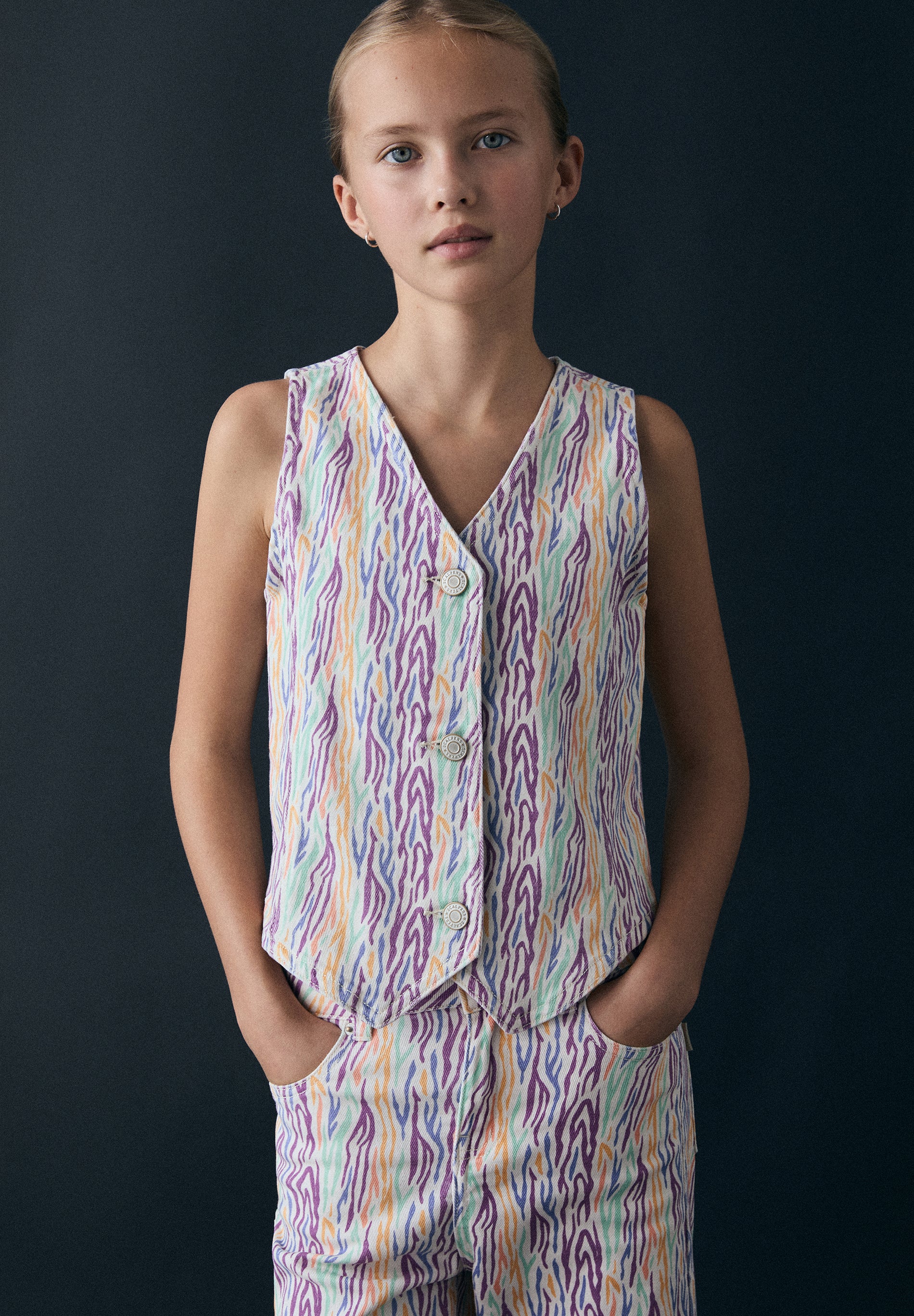 CHALECO DENIM MULTICOLOR