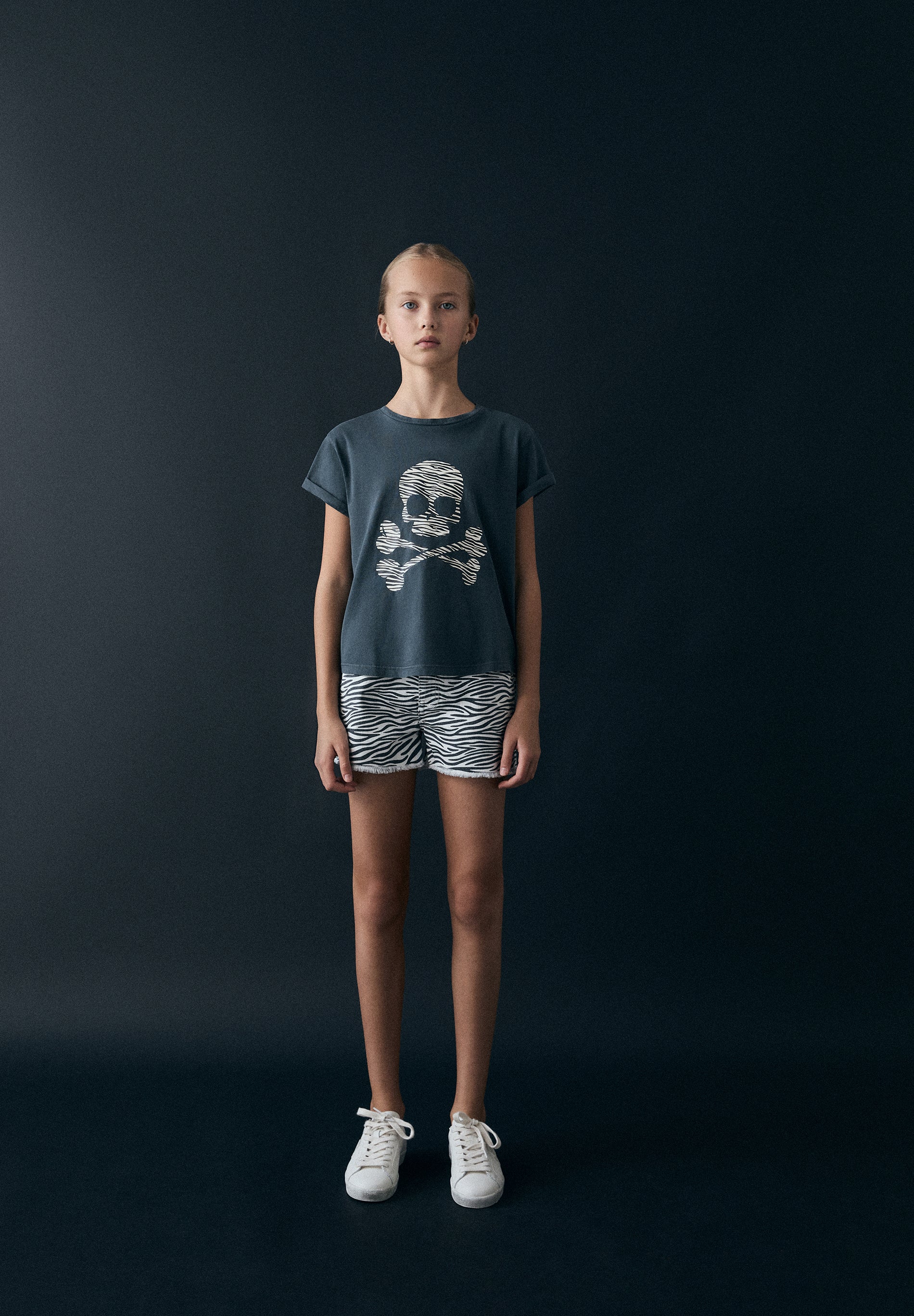 CAMISETA CALAVERA ANIMAL PRINT