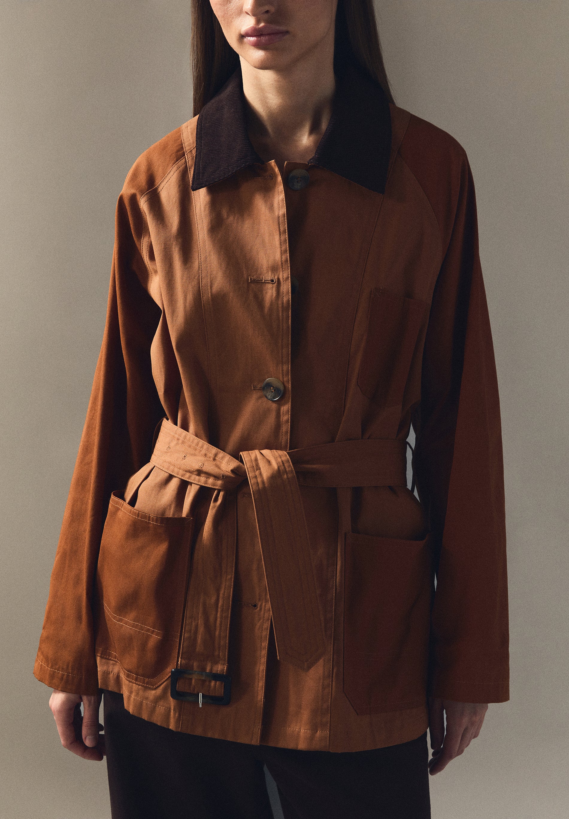 CHAQUETA ENCERADA BICOLOR