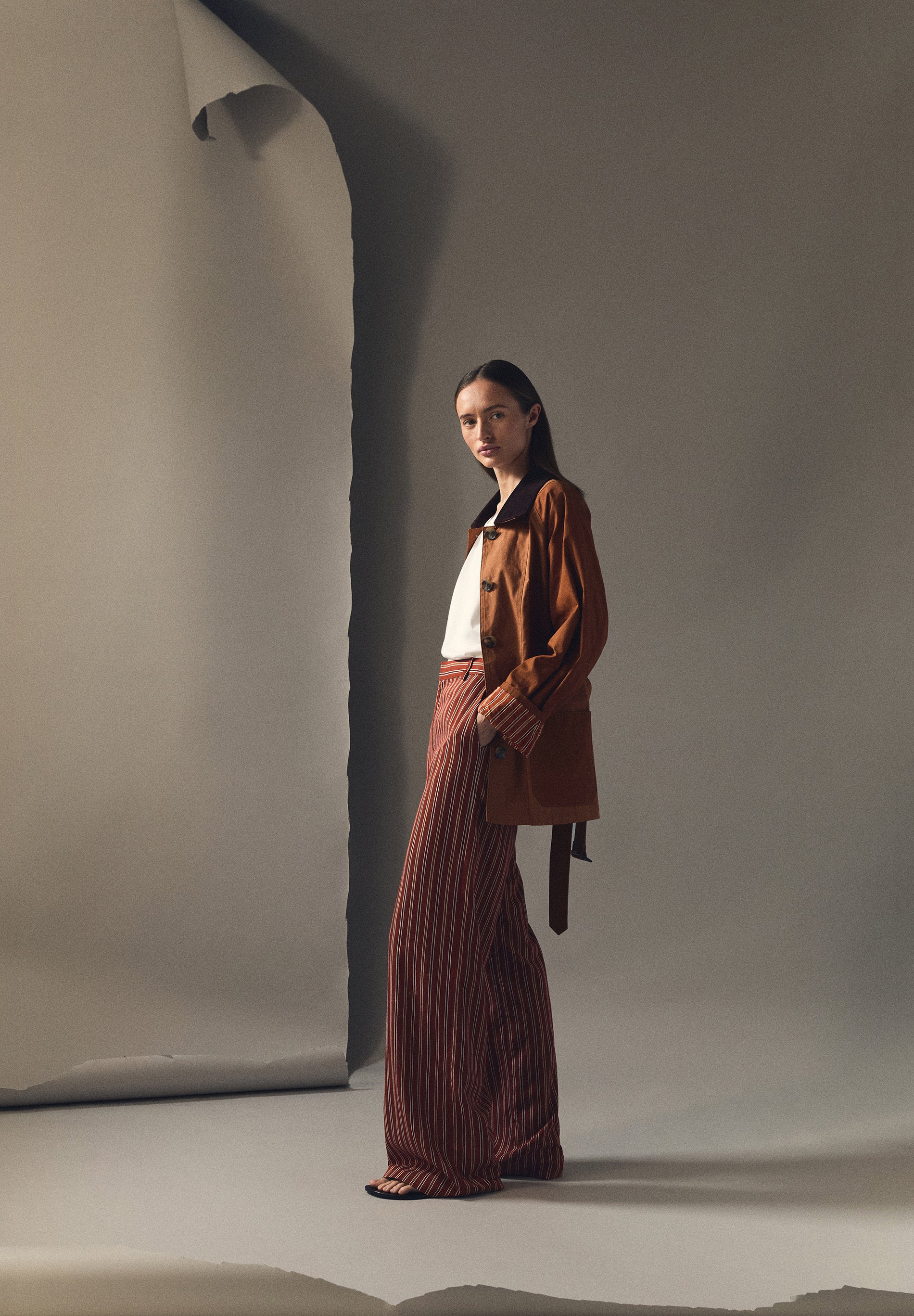 PANTALÓN RAYAS TERRACOTA