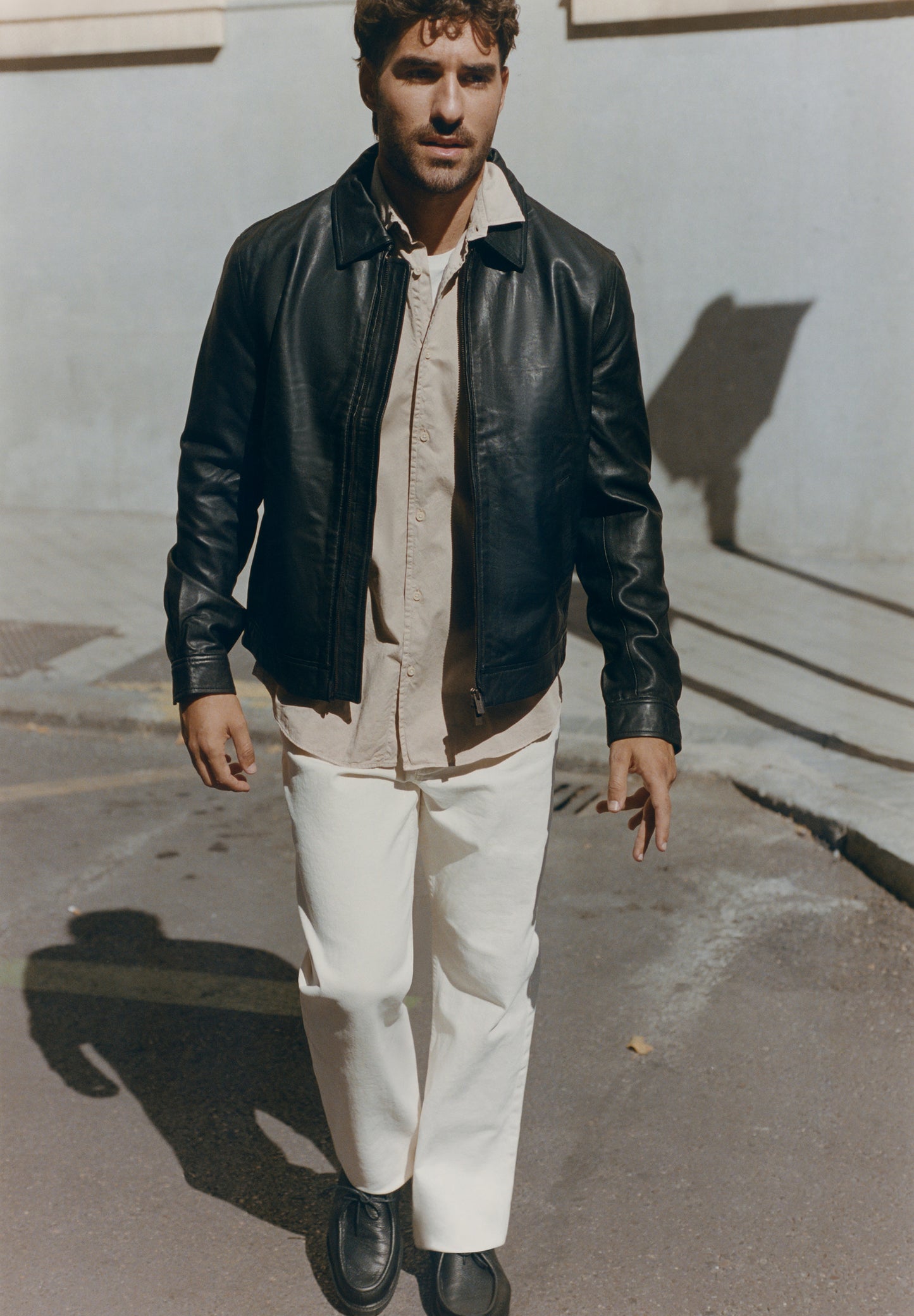 CHAQUETA PIEL CUELLO CAMISA