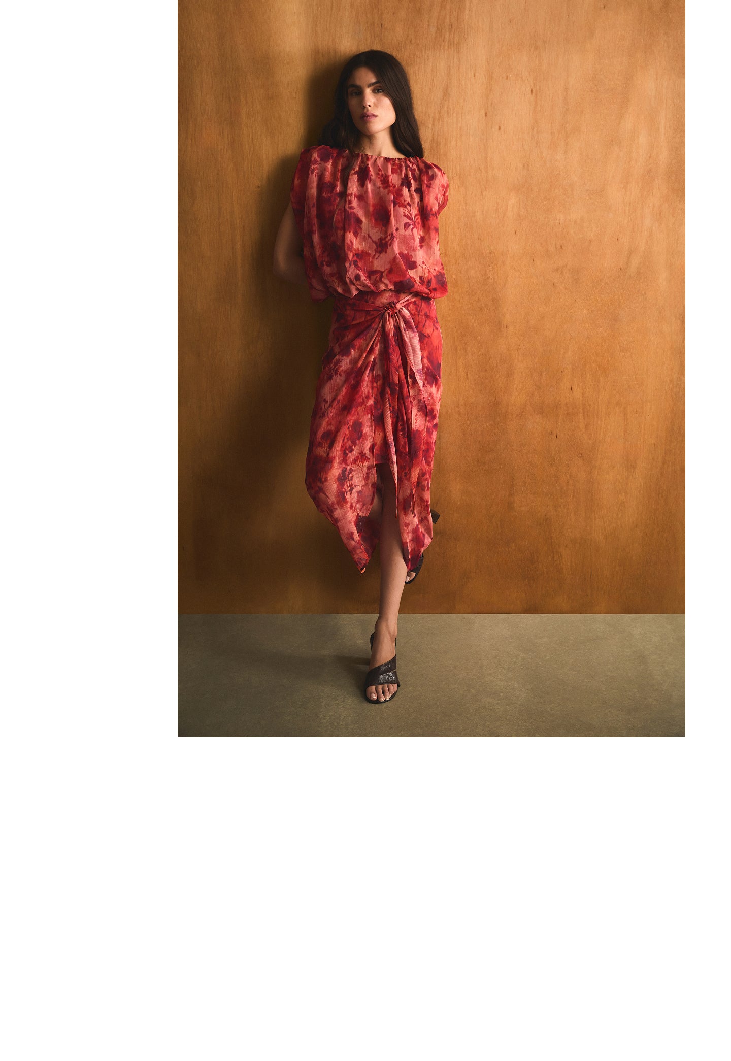 FALDA MIDI ESTAMPADO FLORAL