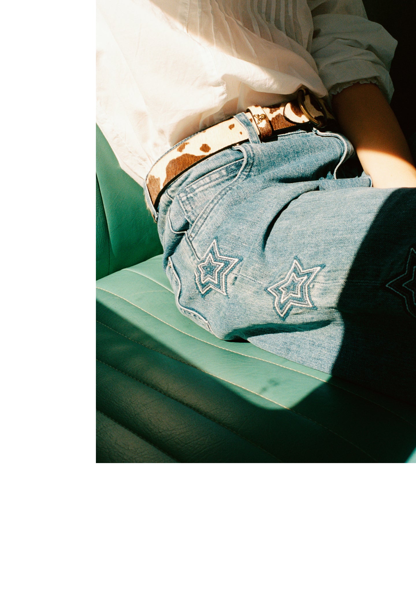 PANTALÓN WIDE LEG ESTRELLAS BORDADAS