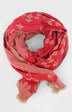 JACQUARD SKULL PASHMINA RED