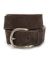 SKULL LEATHER BELT KIDS BROWN