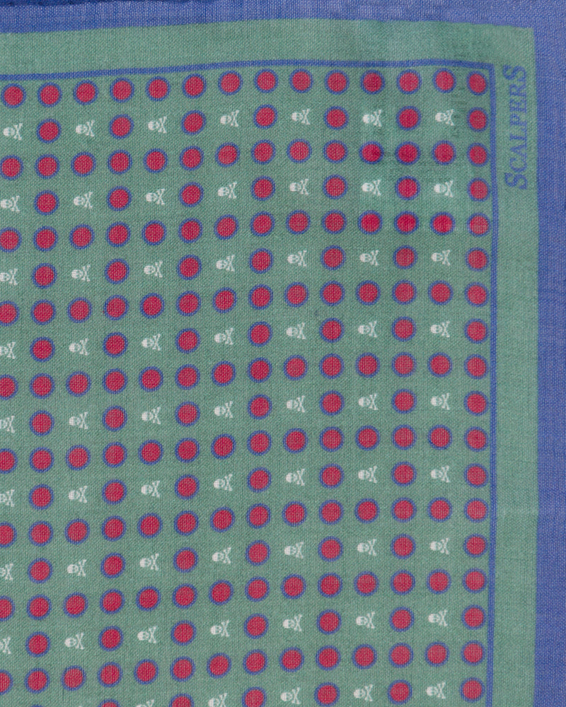 SKULL SQUARE POCHETTE GREEN