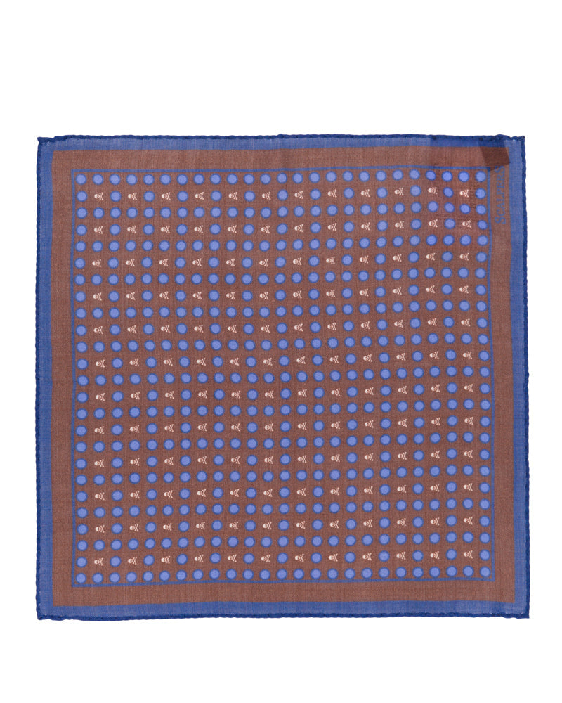 SKULL SQUARE POCHETTE BROWN