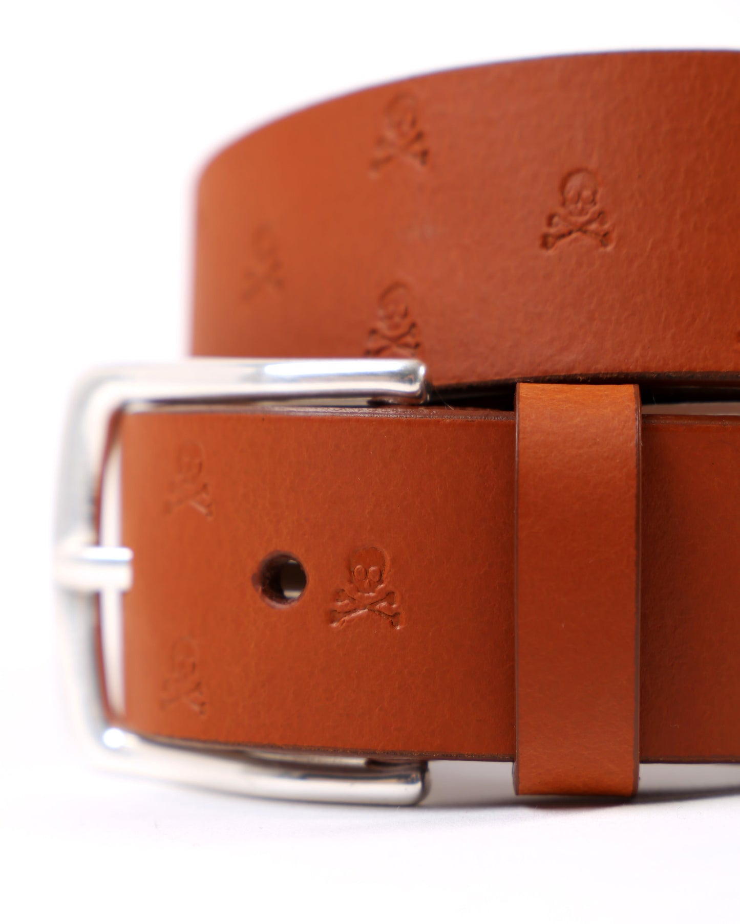 SKULL LEATHER BELT
