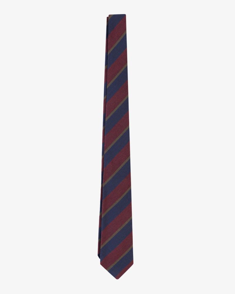 STRIPES SS TIE BOURDEAUX