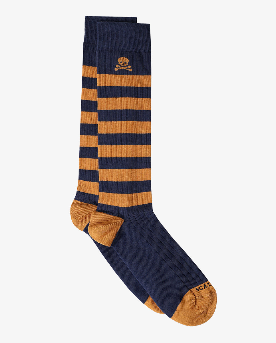 RUGBY SOCKS SKULL OCHRE