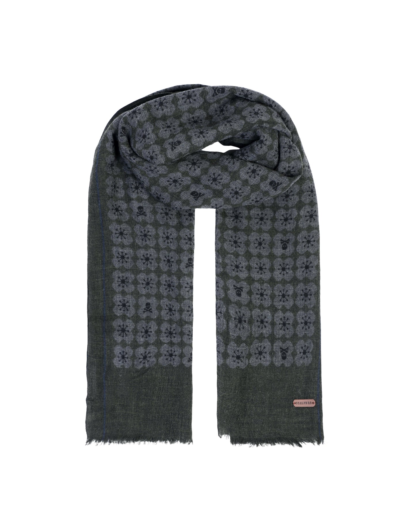 TALE SKULL PASHMINA GREEN/GREY