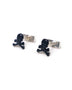 SKULL CUFFLINK ESMALTADO NAVY