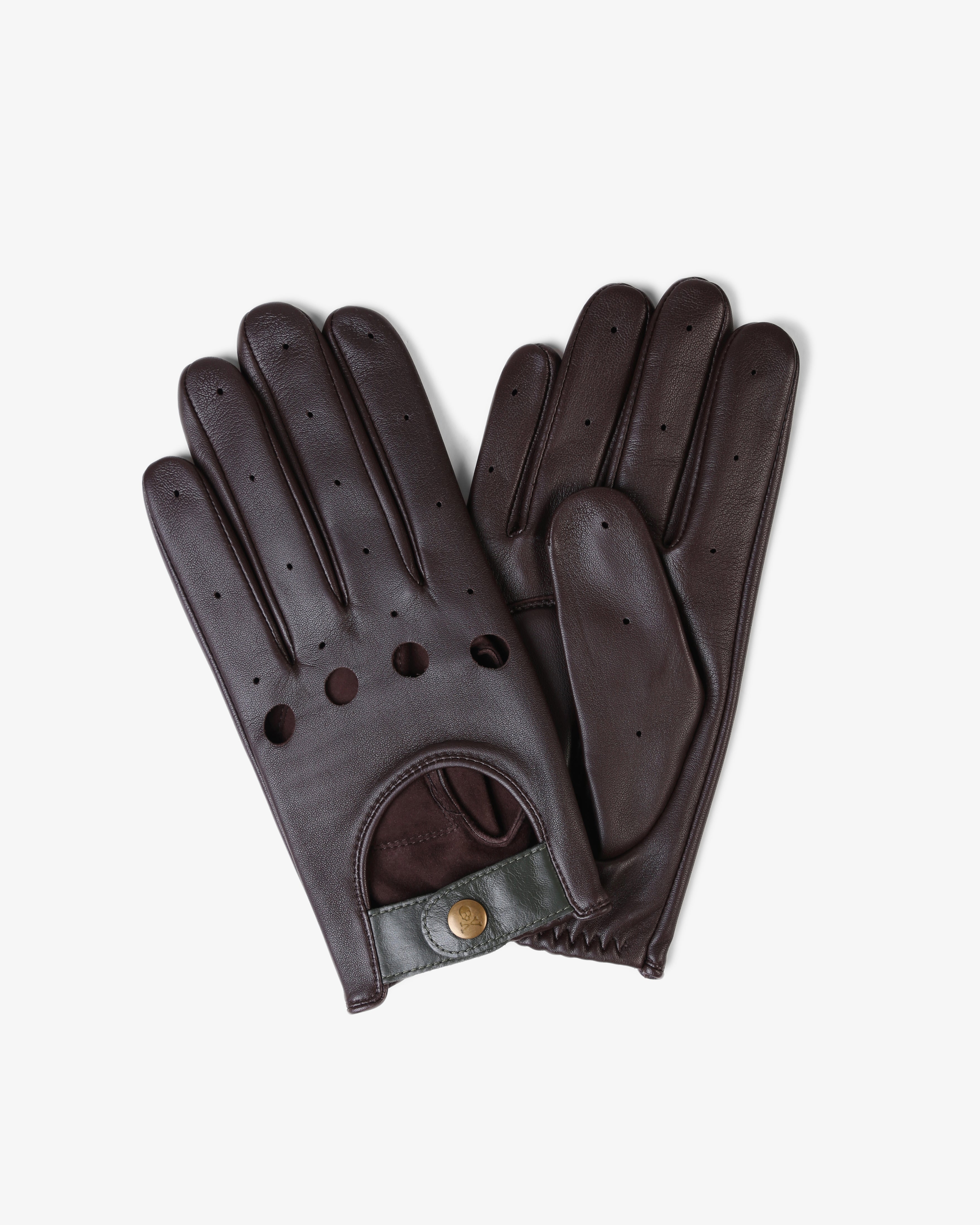 BIKER GLOVE DARK BROWN