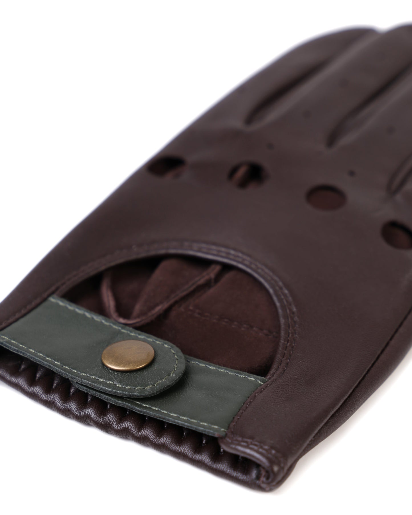 BIKER GLOVE DARK BROWN