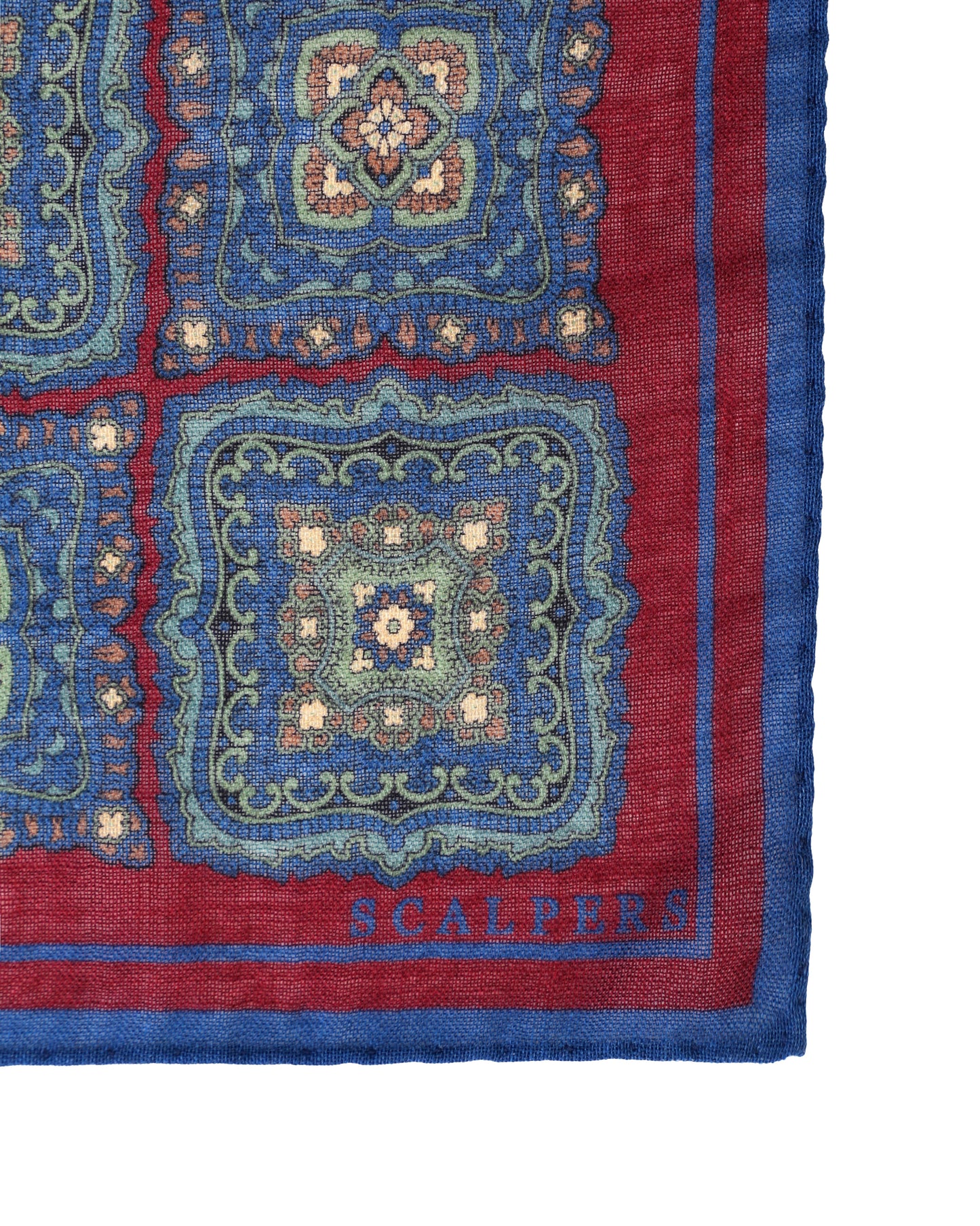 SQUARE FLOWER POCHETTE BURGUNDY