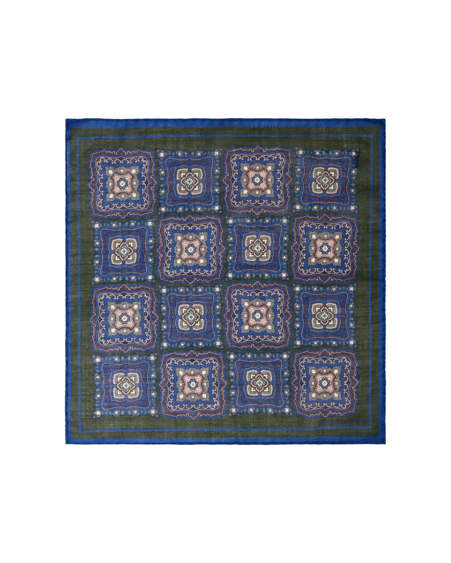 SQUARE FLOWER POCHETTE GREEN