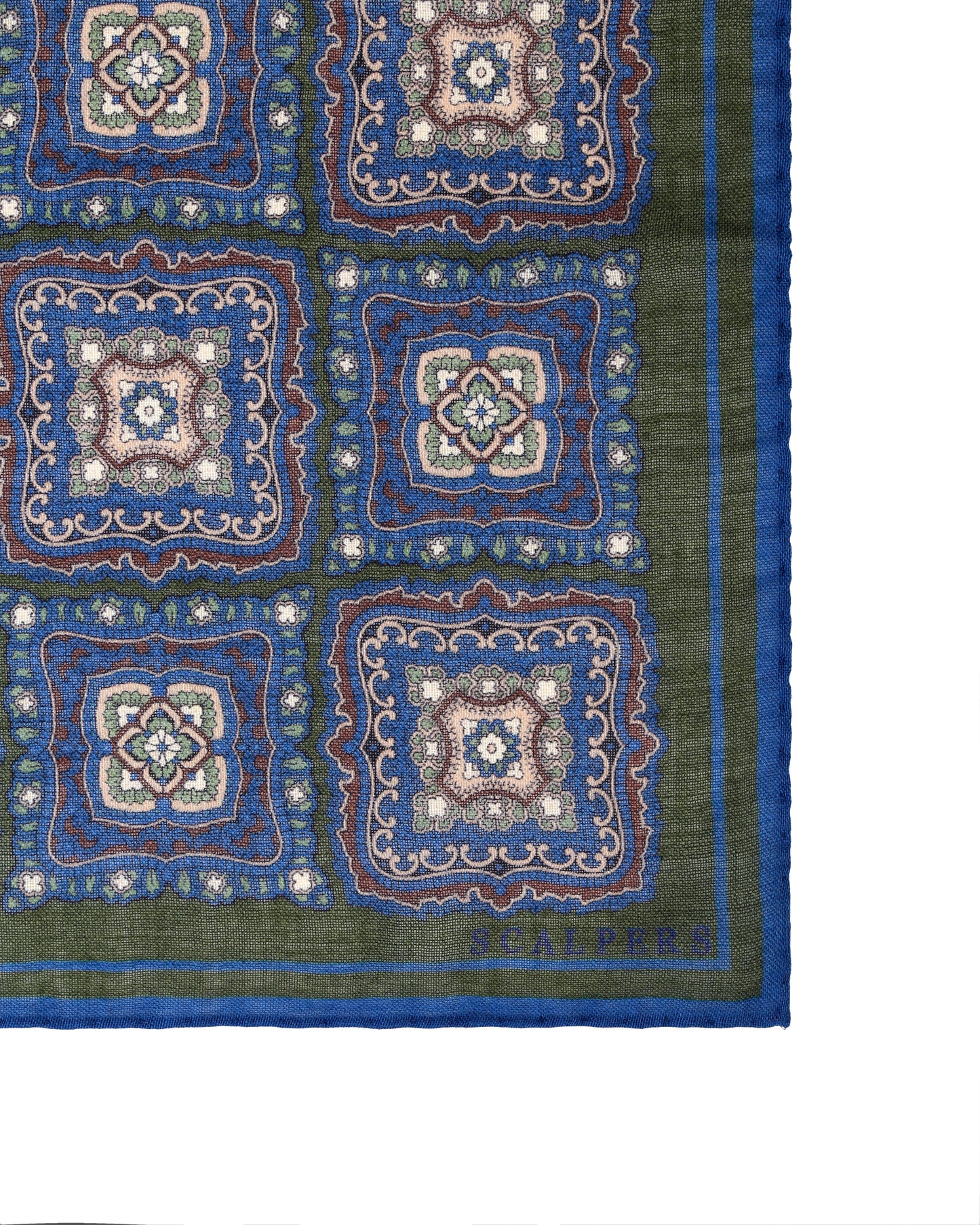 SQUARE FLOWER POCHETTE GREEN