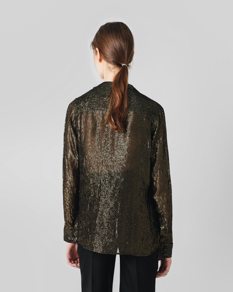BLUSA LUREX CUELLO MAO