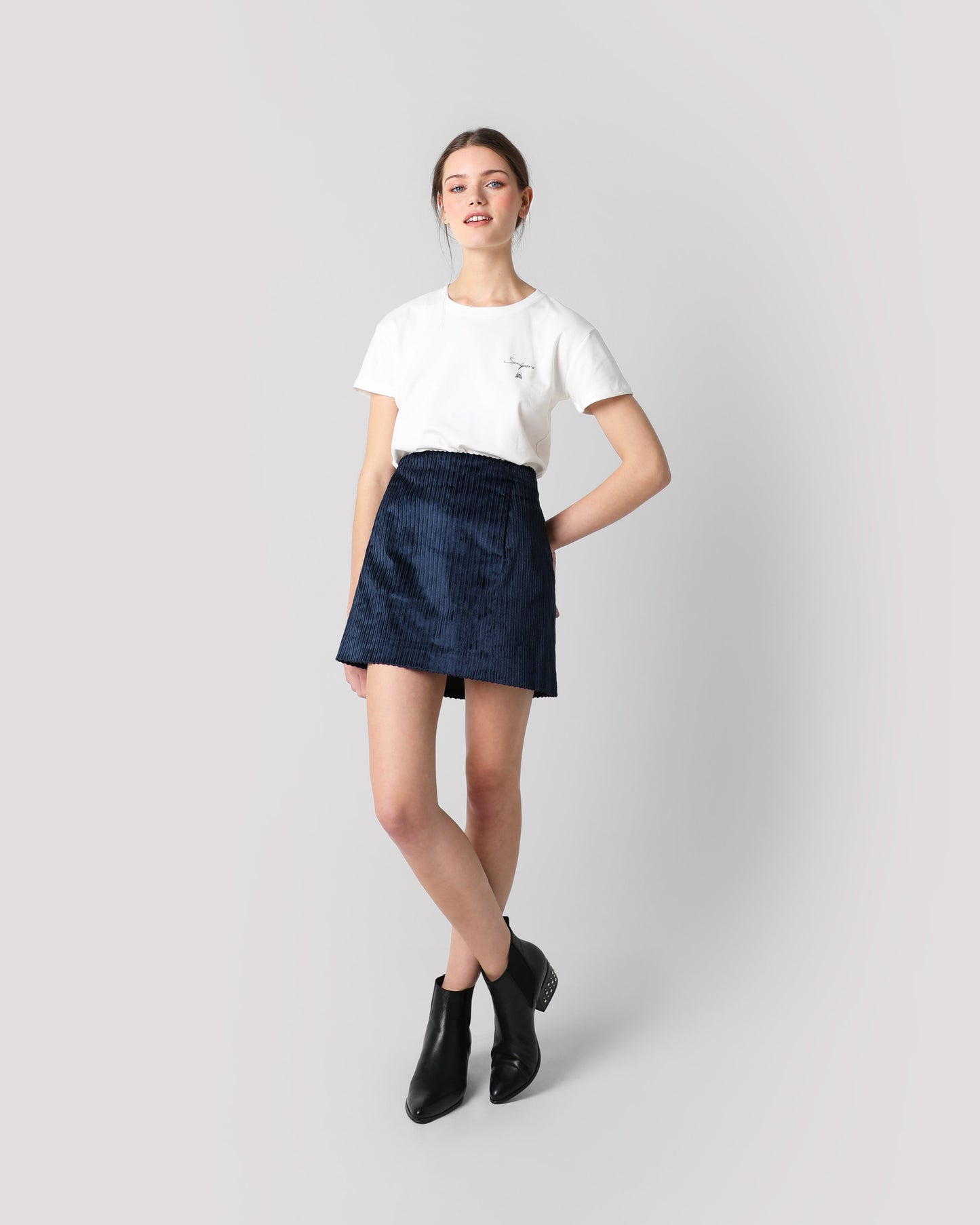 FALDA MINI PANA GRUESA