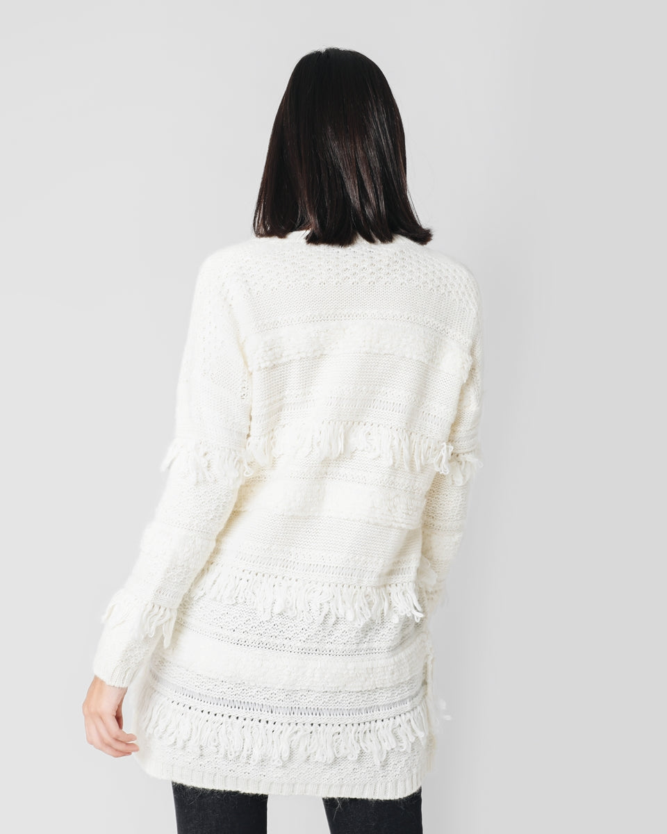 CARDIGAN FLECOS CRUDO