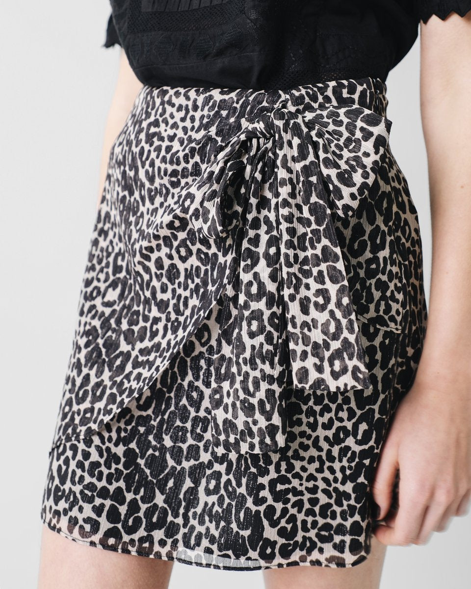 FALDA PAREO LEOPARDO BRILLO