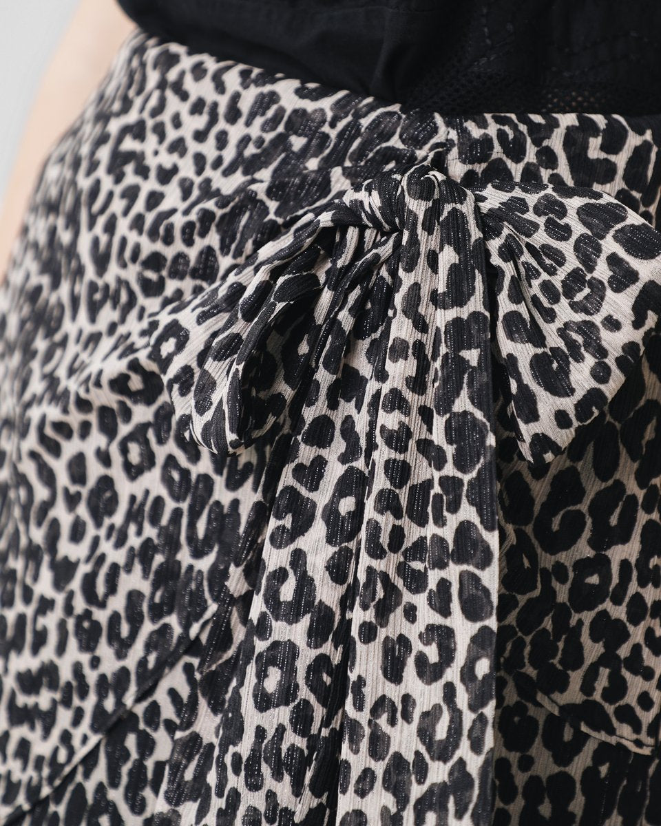 FALDA PAREO LEOPARDO BRILLO