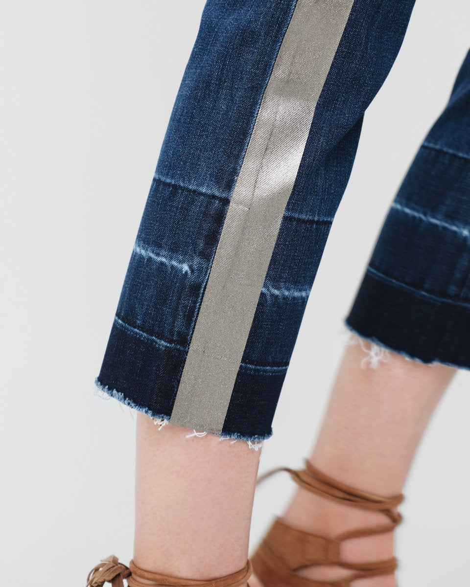 PANTALON DENIM BANDA FOIL